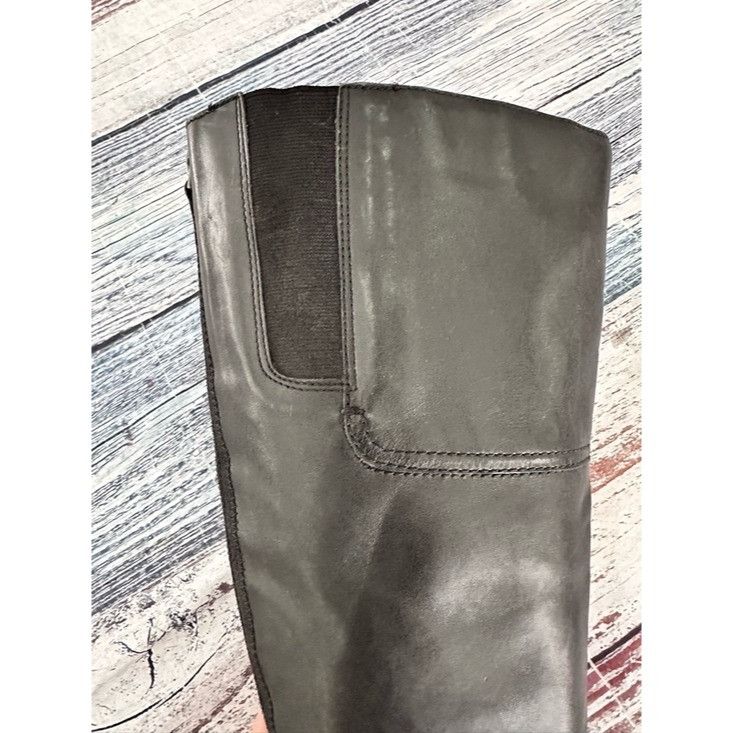 Franco Sarto Franco Sarto Black Knee High Leather Boots “Cristo” Wide Sha Size US 9.5 / IT 39.5 - 10 Thumbnail