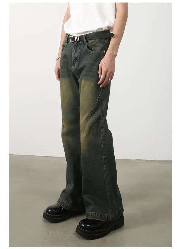 Japanese Brand Japanese style washed distressed loose flared jeans Size US 32 / EU 48 - 4 Thumbnail
