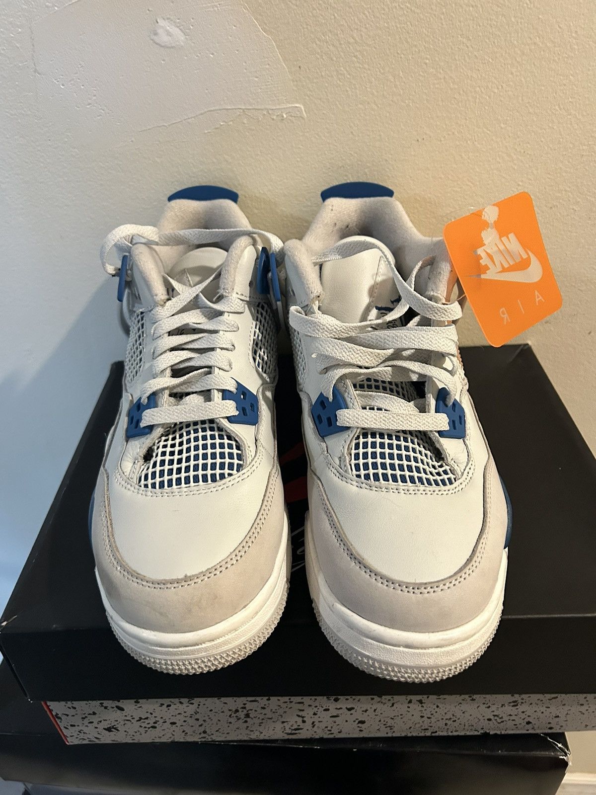 Jordan Brand × Nike Jordan 4 Military Blue Sz 7Y Size US 7 / EU 40 - 3 Thumbnail