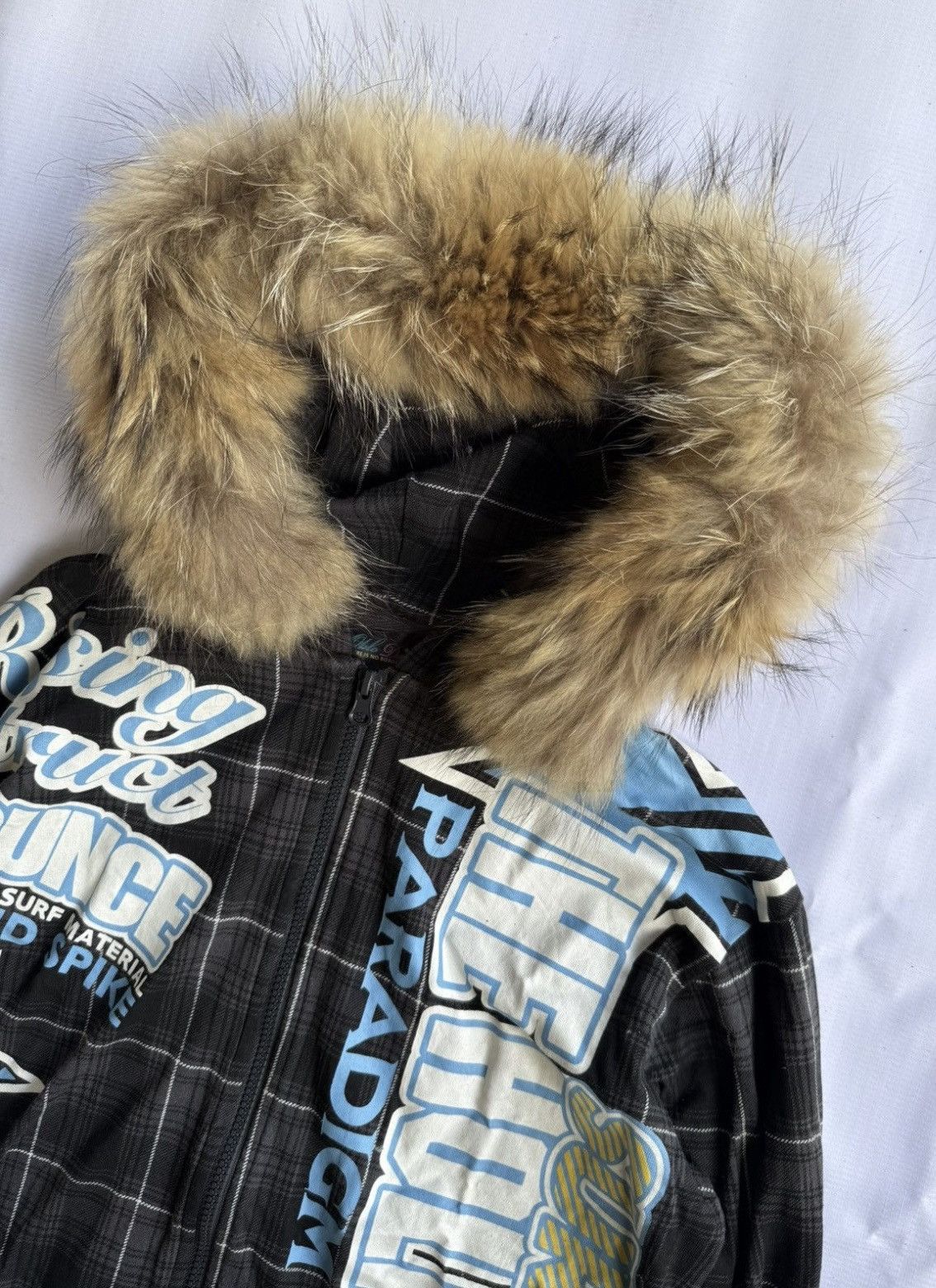 Japanese Brand Japanese style oblo design fur hoodie poem ifsixwasnine Size US L / EU 52-54 / 3 - 5 Thumbnail
