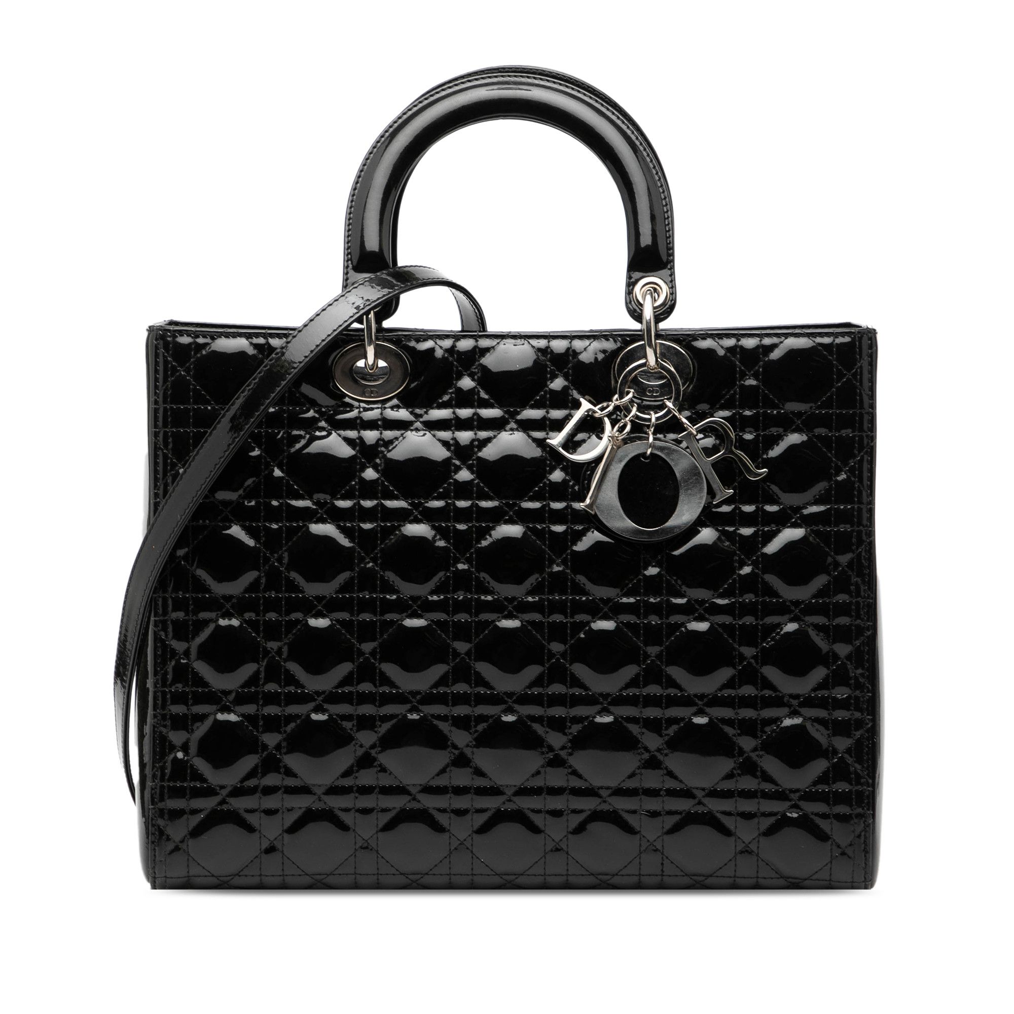 Dior Dior Large Patent Cannage Lady Dior Size ONE SIZE - 1 Thumbnail