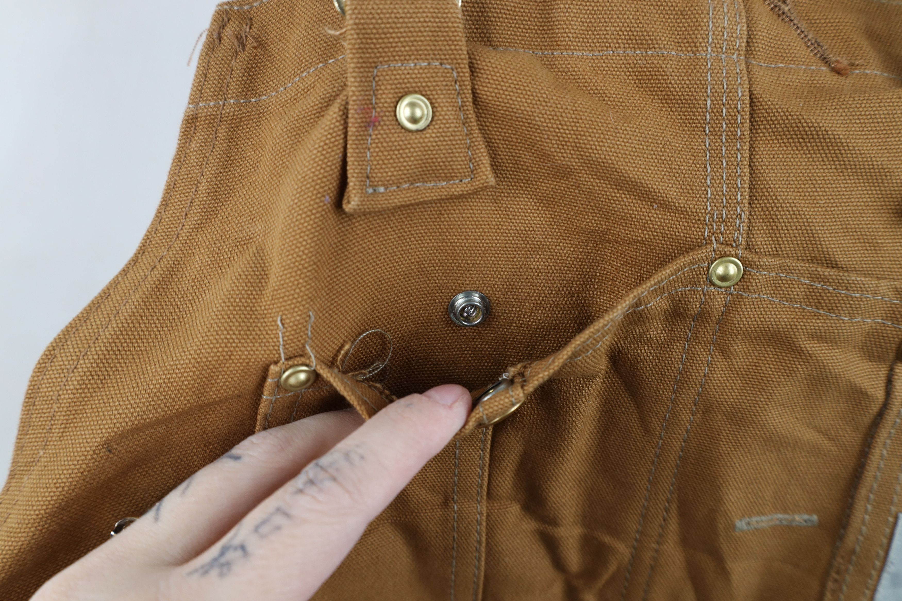 Carhartt Vintage Y2K 2003 Carhartt Distressed Quilted Overalls Size US 44 / EU 60 - 6 Thumbnail