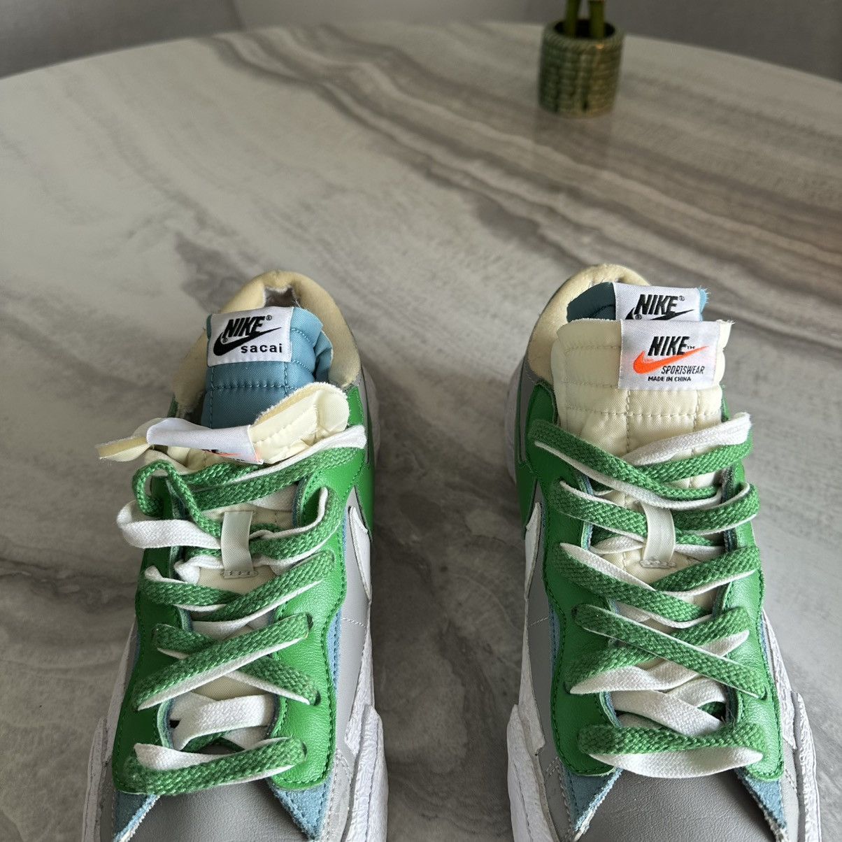 Nike × Sacai Nike Blazer Low x Sacai Classic Green Sneakers Size US 9 / EU 42 - 4 Thumbnail