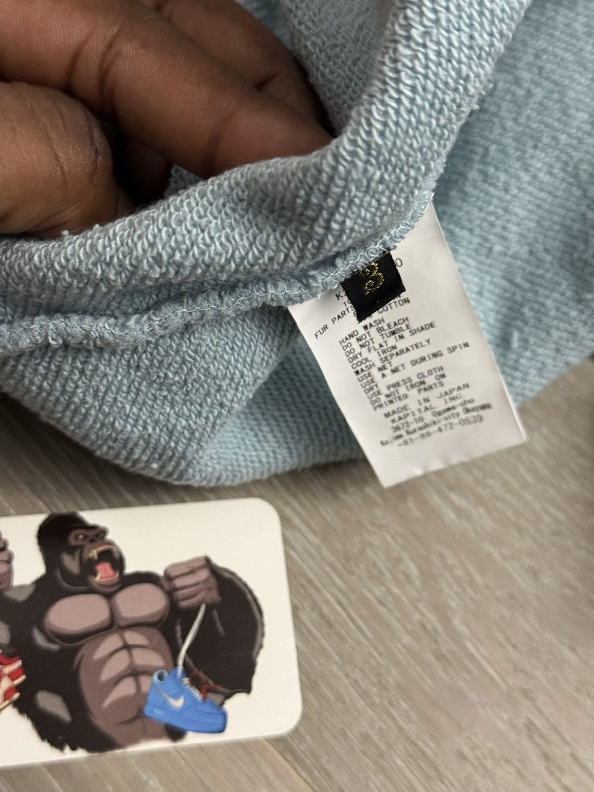 Kapital Kapital Knit x Fur Grizzly Sweater, 'Em Kountry, blue Size US L / EU 52-54 / 3 - 5 Thumbnail