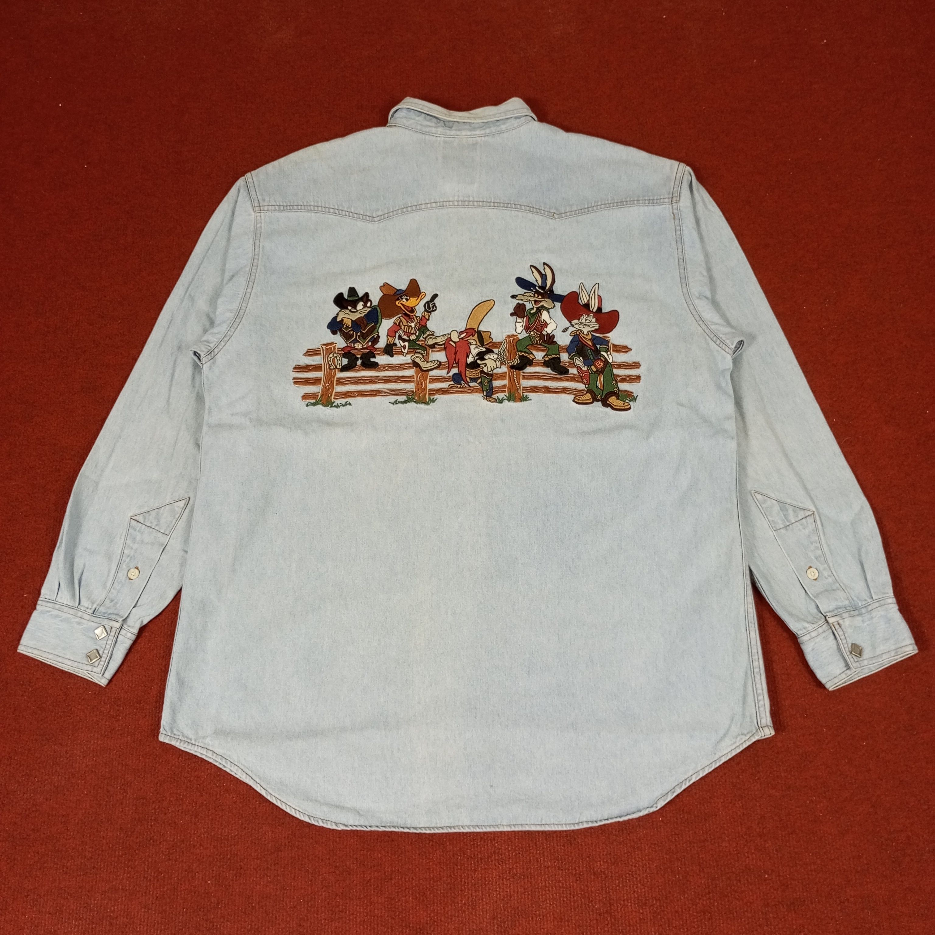 Cartoon Network × Vintage Looney Tunes Cartoon Character Classic Cowboy Design Shirt Size US L / EU 52-54 / 3 - 1 Thumbnail