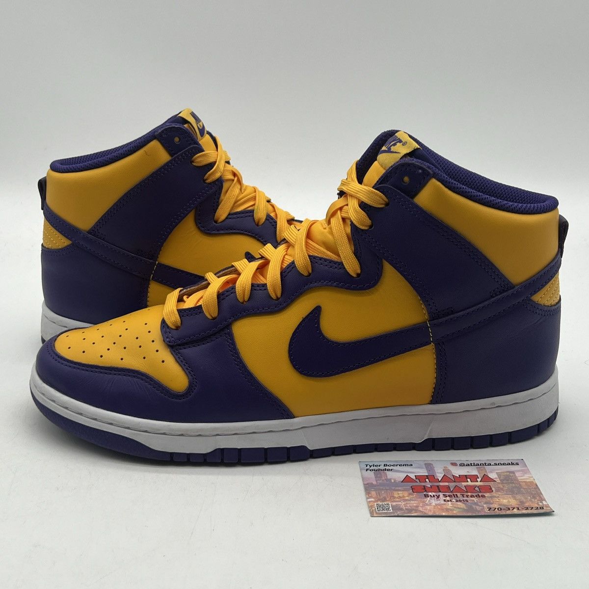 Nike Nike dunk high lakers Size US 11 / EU 44 - 1 Thumbnail