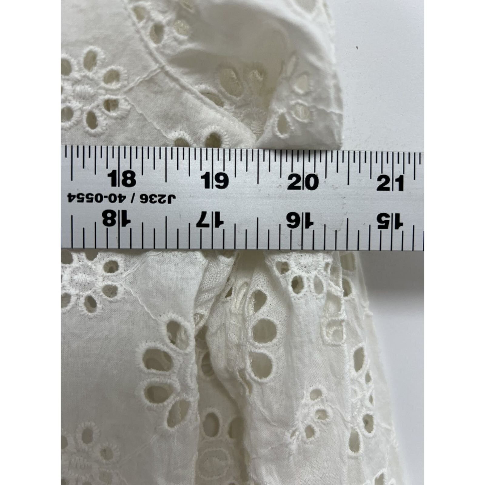 & Other Stories MULTIPLES Women Eyelet Blouse Cotton 3/4 Sleeve A001427 Size M / US 6-8 / IT 42-44 - 5 Thumbnail