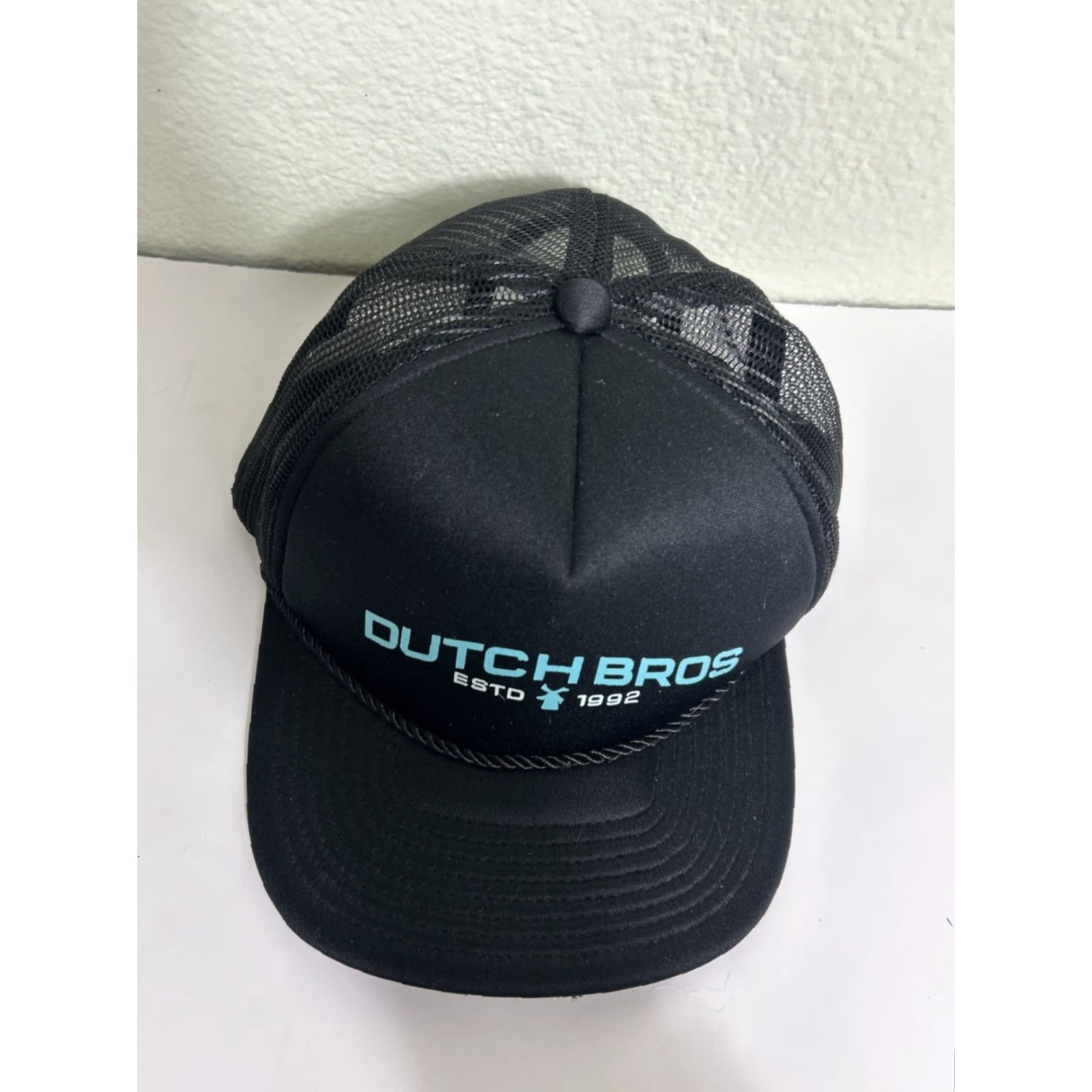 Vintage Dutch Bros Trucker Hat Cap Roped Strap Back Adjustable Unisex Adults Black Logo Seasonal Casual Style Size ONE SIZE - 5 Thumbnail