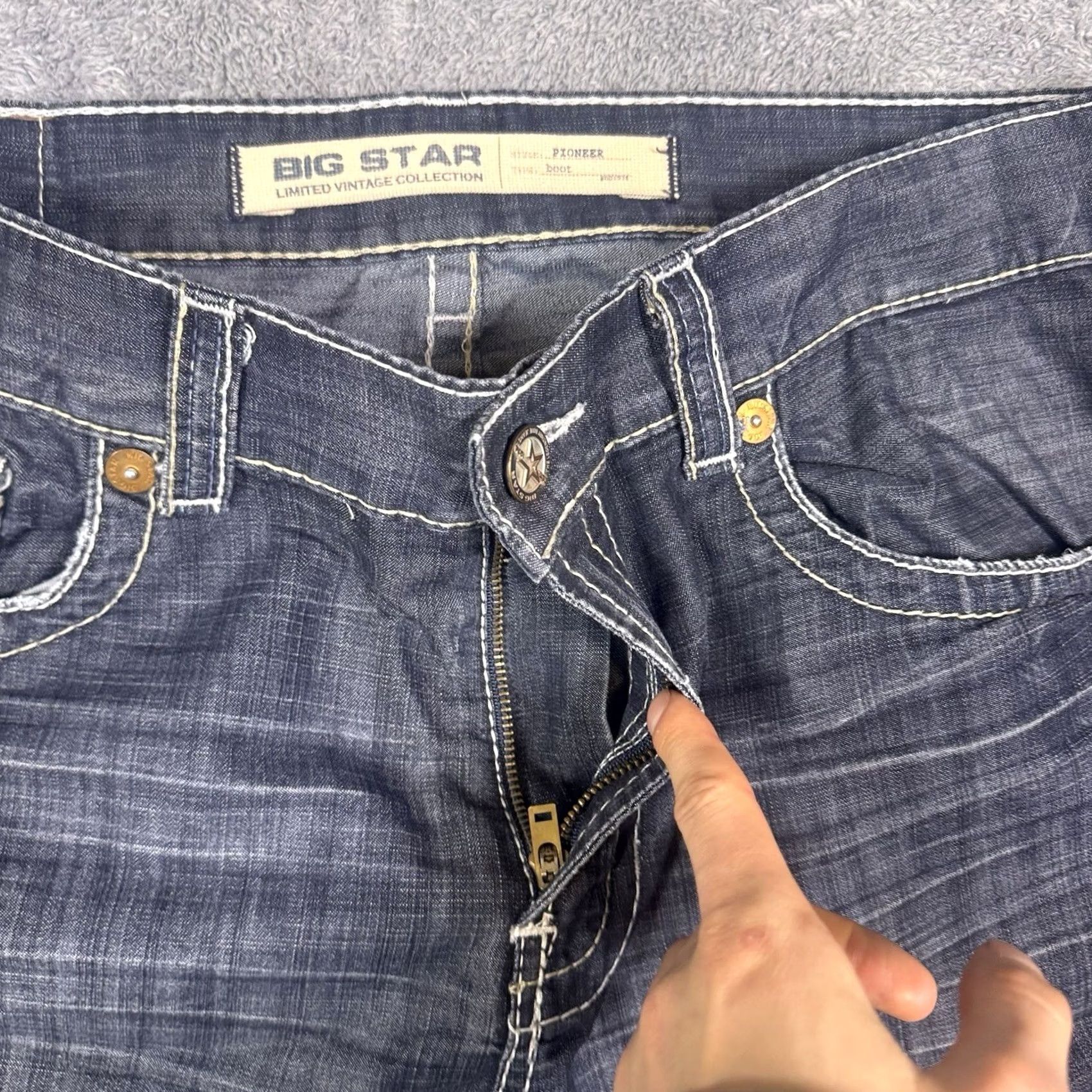 Vintage VINTAGE Big Star Jeans Pioneer Bootcut Collection Cowboy Western Men 38L x36 Size US 38 / EU 54 - 7 Thumbnail