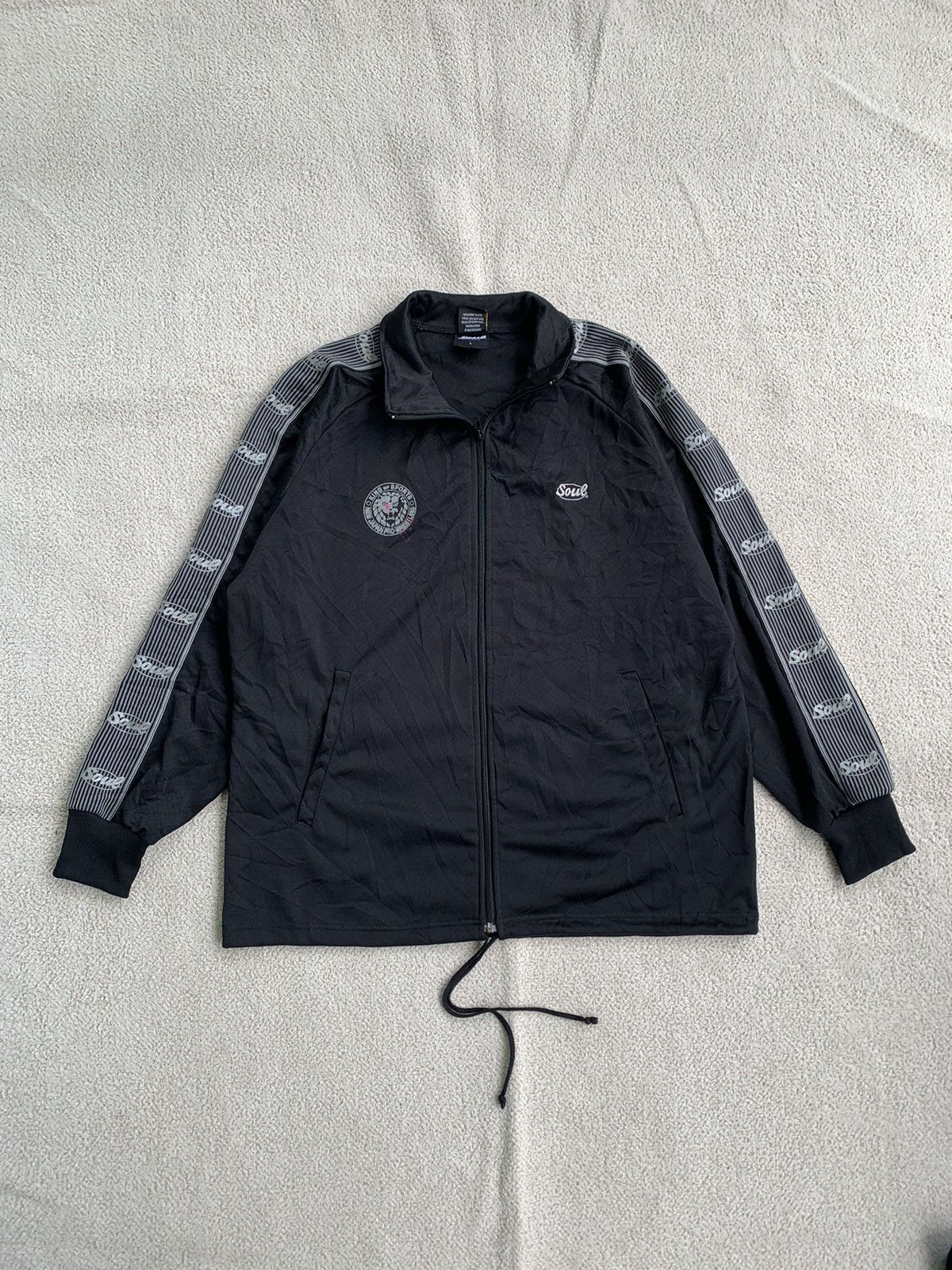 Japanese Brand × Vintage Vtg NEW JAPAN PRO-WRESTLING Zip Up Sweater Spell Out Size US L / EU 52-54 / 3 - 1 Thumbnail