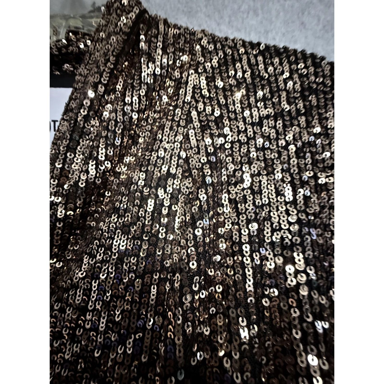 BB Dakota BB Dakota Jacket Womens XS Gold Sequin Long Open Front Duster Party Formal Size XS / US 0-2 / IT 36-38 - 3 Thumbnail