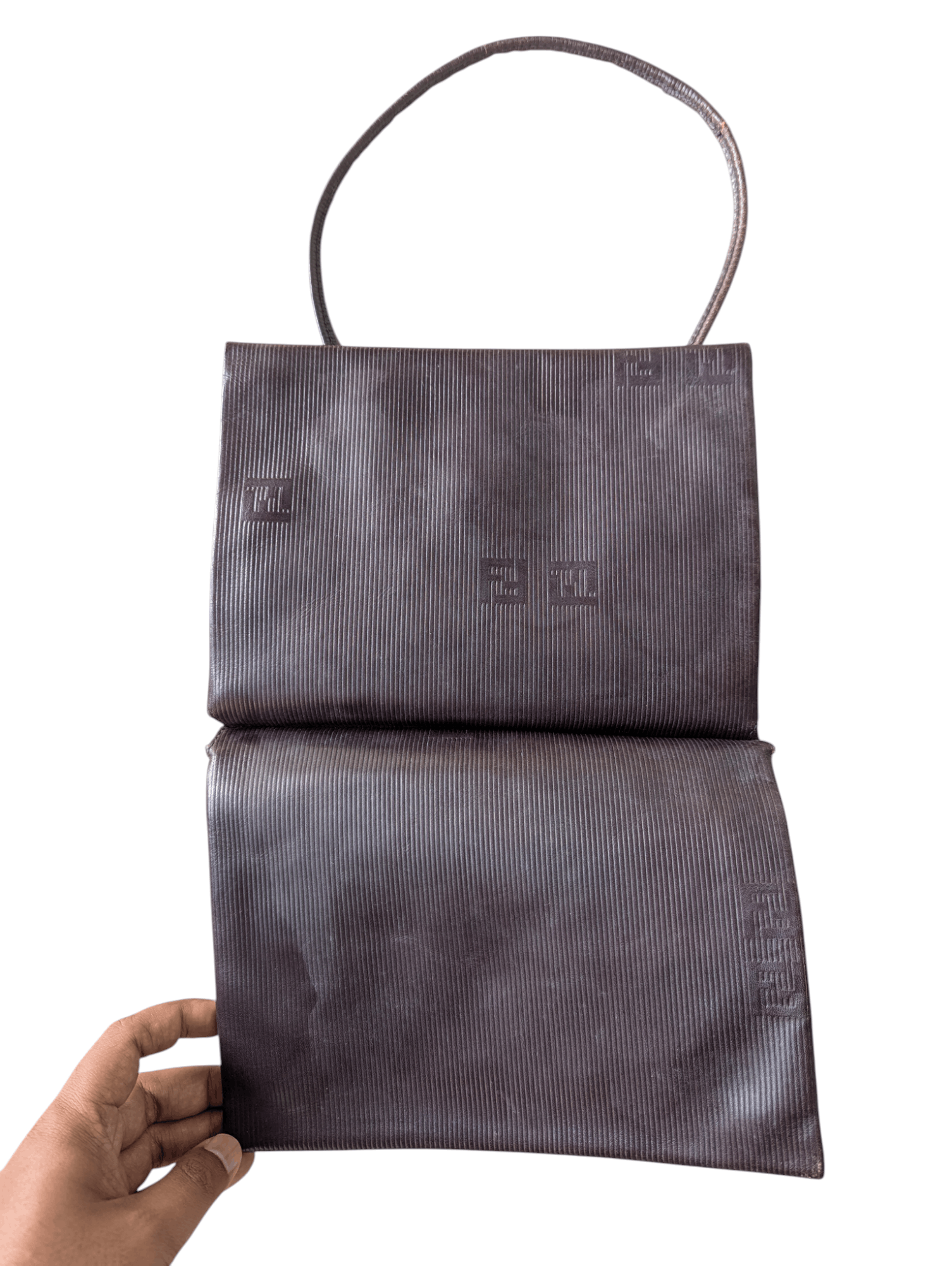 Fendi Fendi Frame Crossbody Burgundy FF Leather Bag Vintage Size ONE SIZE - 11 Thumbnail