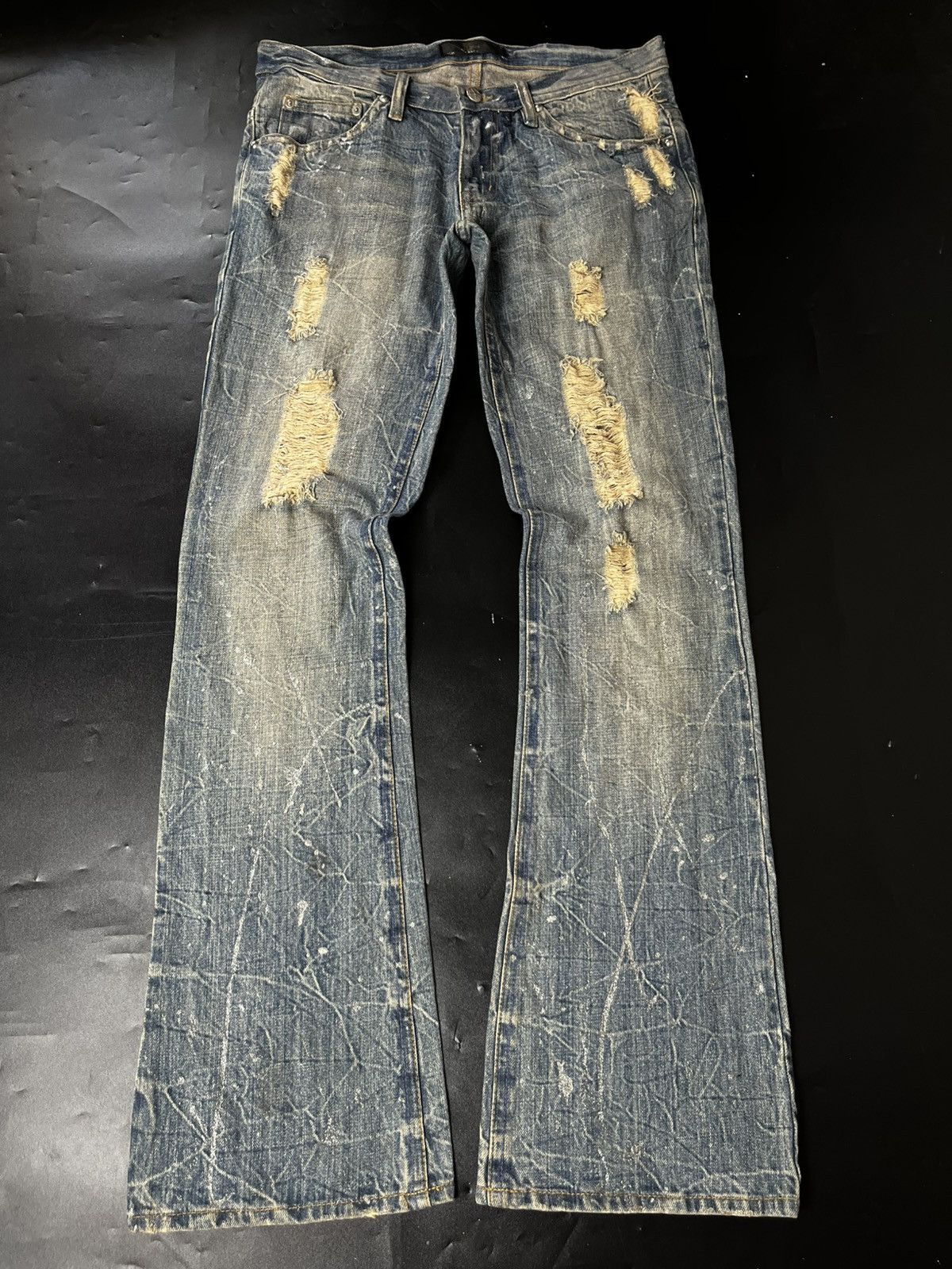 If Six Was Nine × Japanese Brand Midas Distressed Crash flare demin Size US 30 / EU 46 - 1 Thumbnail