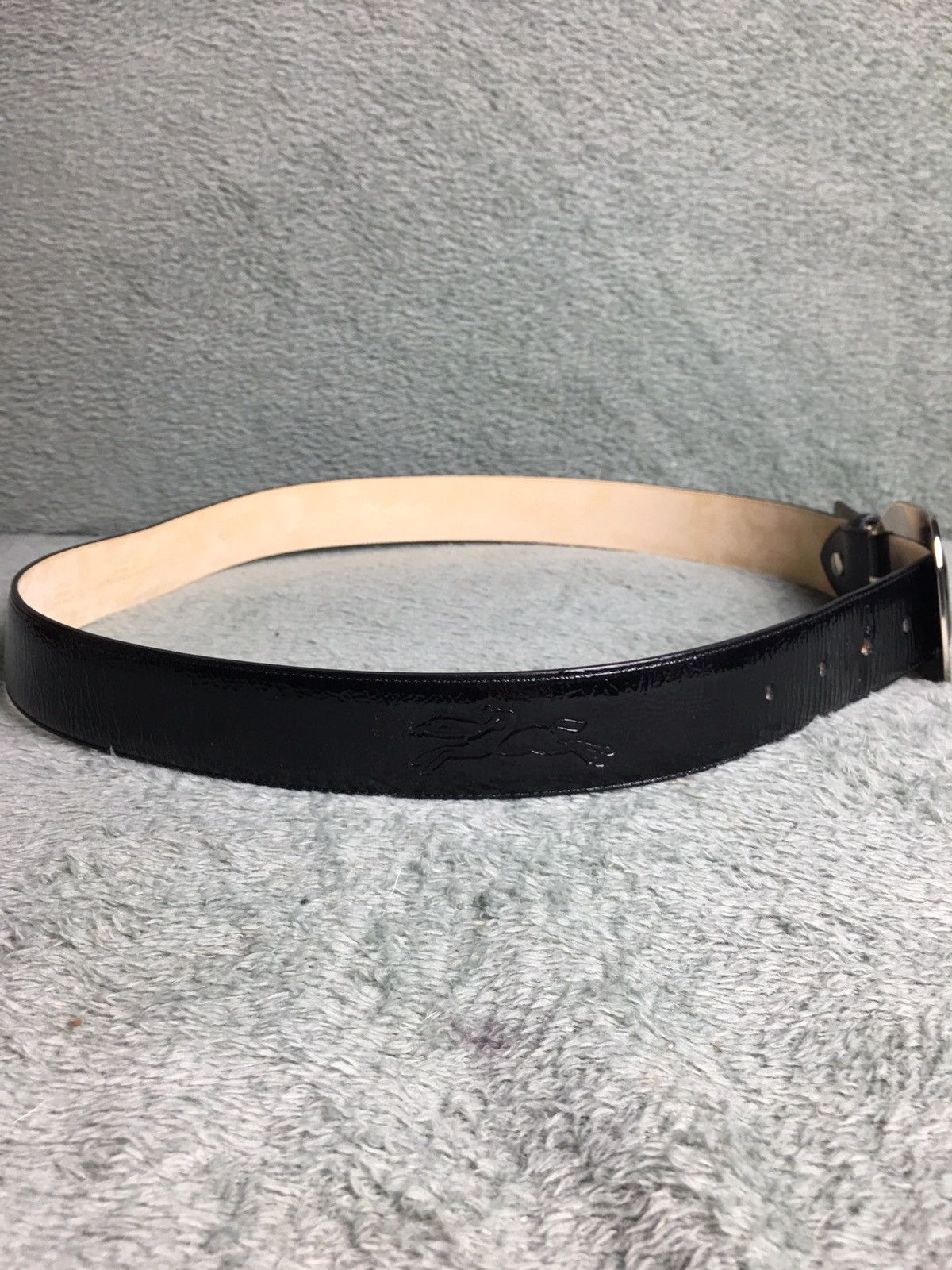 Longchamp LONGCHAMP Black Patent Leather Belt Designer France Size ONE SIZE - 6 Thumbnail