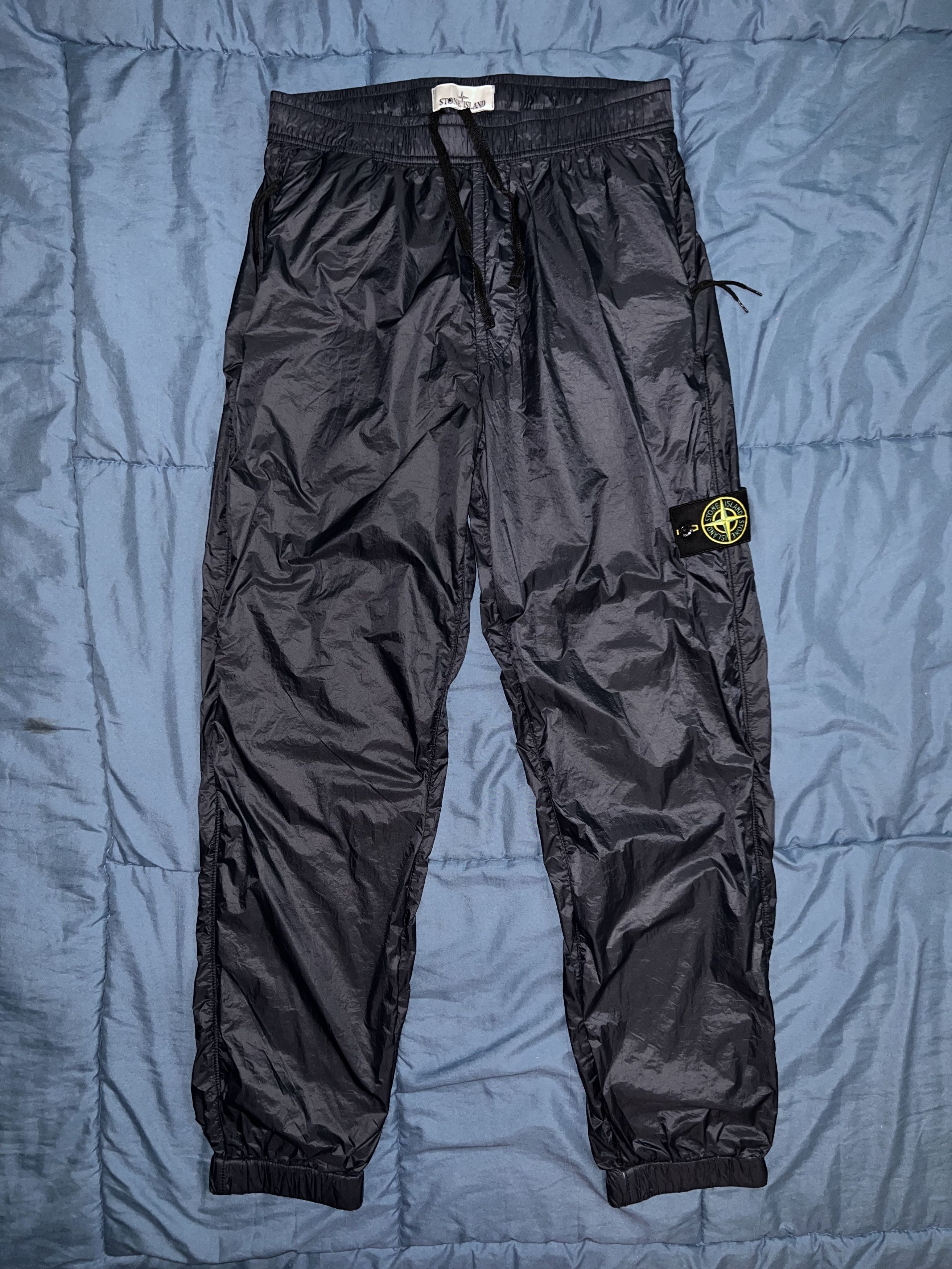 image of Stone Island Track Pant Tech Polyamide Sweat Nylon Black in Anthracite, Men's (Size 30)