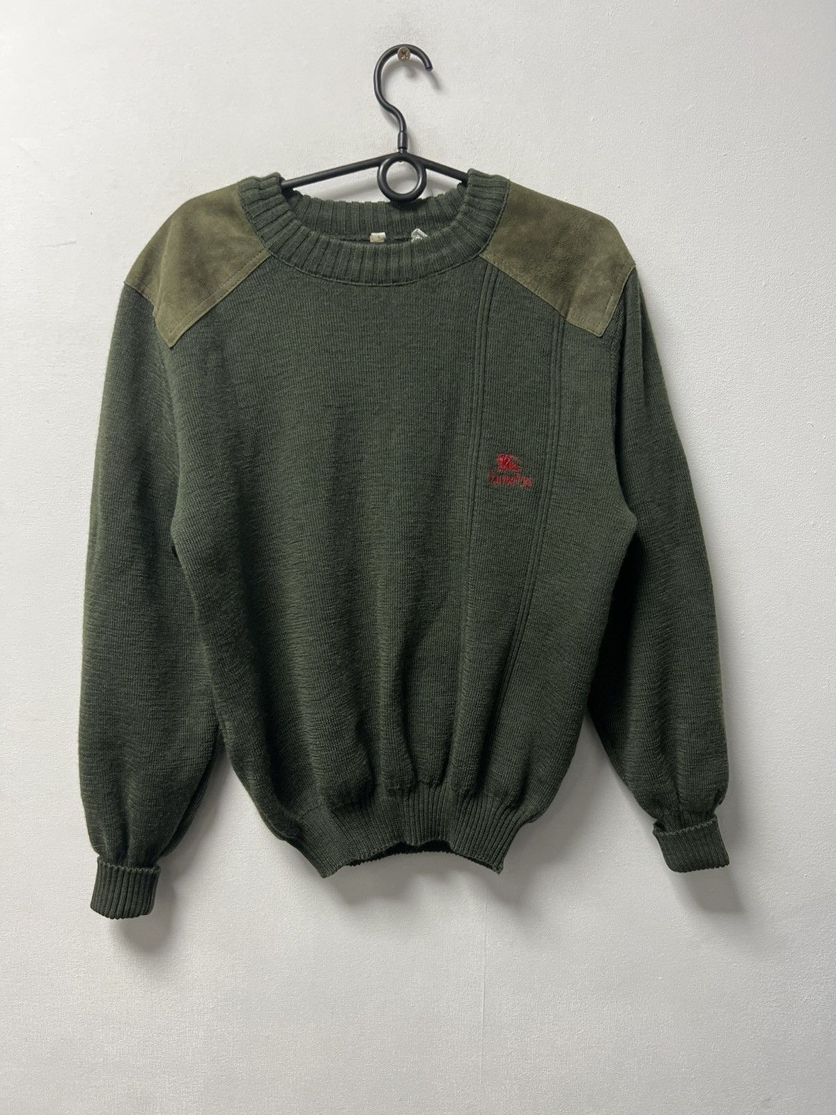 Burberry Vintage 90s Burberry’s Wool Sweater Heavy Knit Size US L / EU 52-54 / 3 - 1 Thumbnail