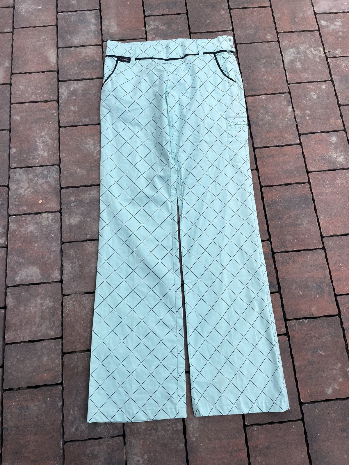 Oakley × Vintage Vintage Oakley Y2K Monogram Sample Wide Leg Pants Size 30" / US 8 / IT 44 - 2 Thumbnail