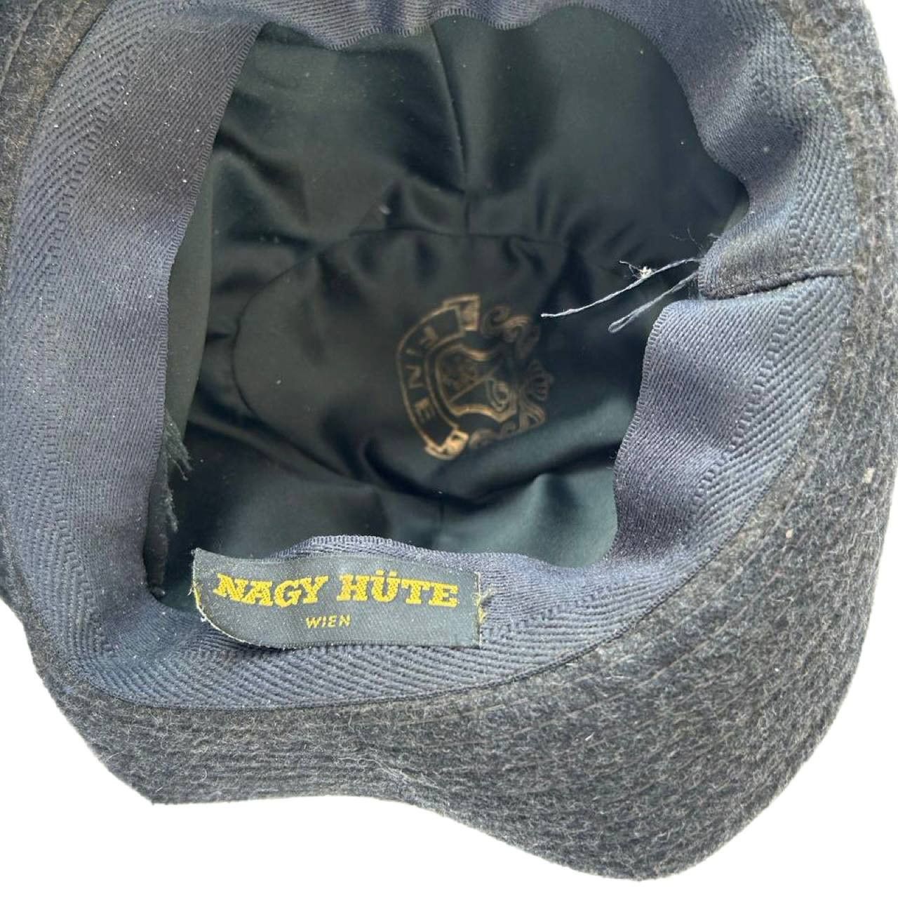 Vintage Nagy Hüte Wien Fedora hat #1288 Size ONE SIZE - 2 Thumbnail