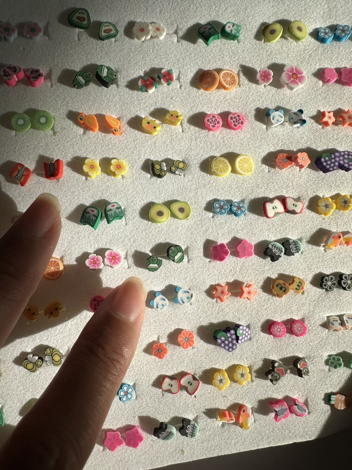 Designer 10 pair of baby earrings studs plastic harmless post lightwe Size ONE SIZE - 6 Thumbnail