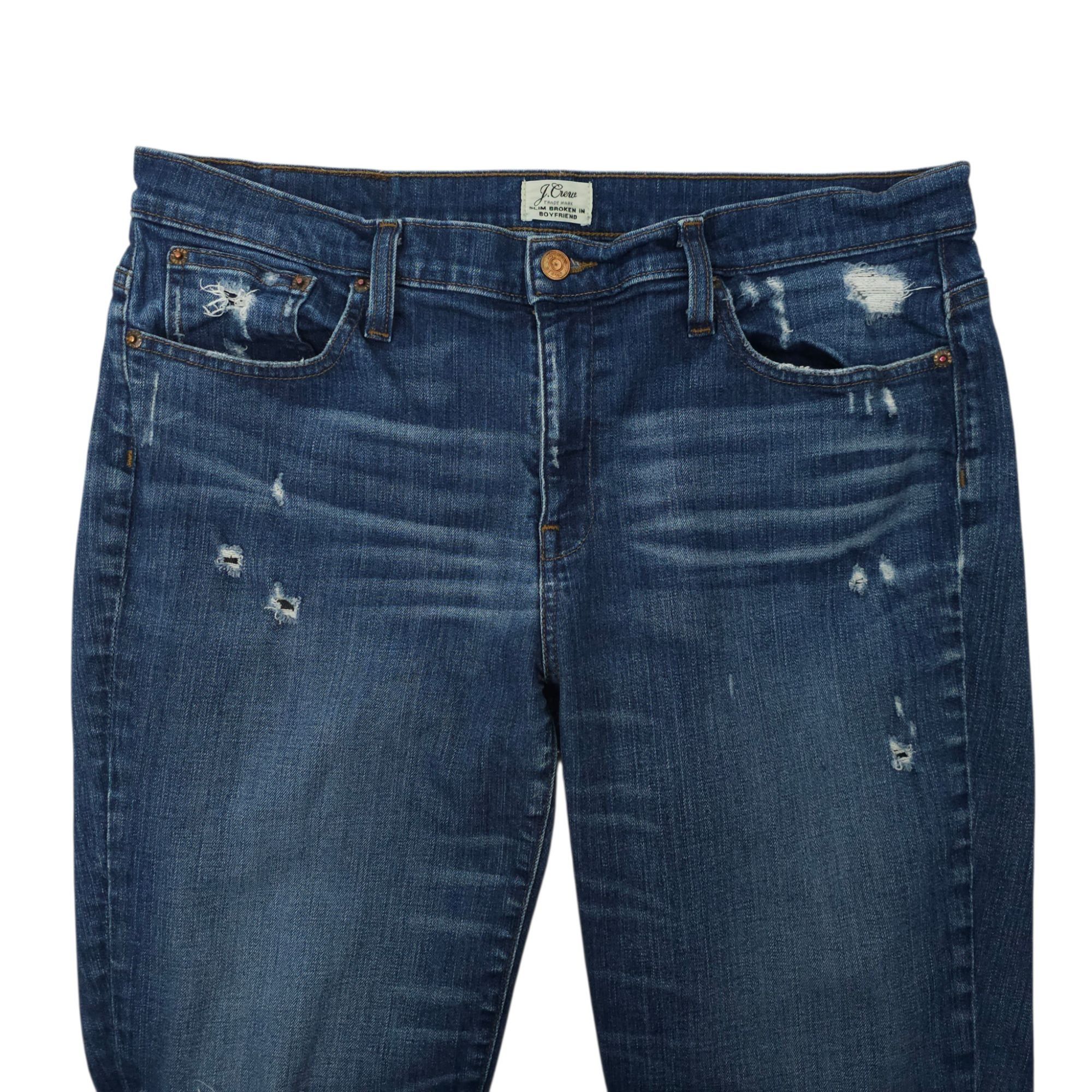 J.Crew J.Crew Slim Broken Boyfriend Jeans Womens 31 Mid Rise Size 35" - 10 Thumbnail
