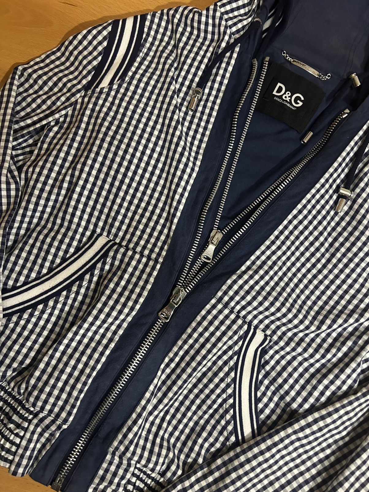 Dolce & Gabbana D&G Dolce & Gabbana Archive Hybrid Gingham Layered Jacket Size US S / EU 44-46 / 1 - 2 Thumbnail