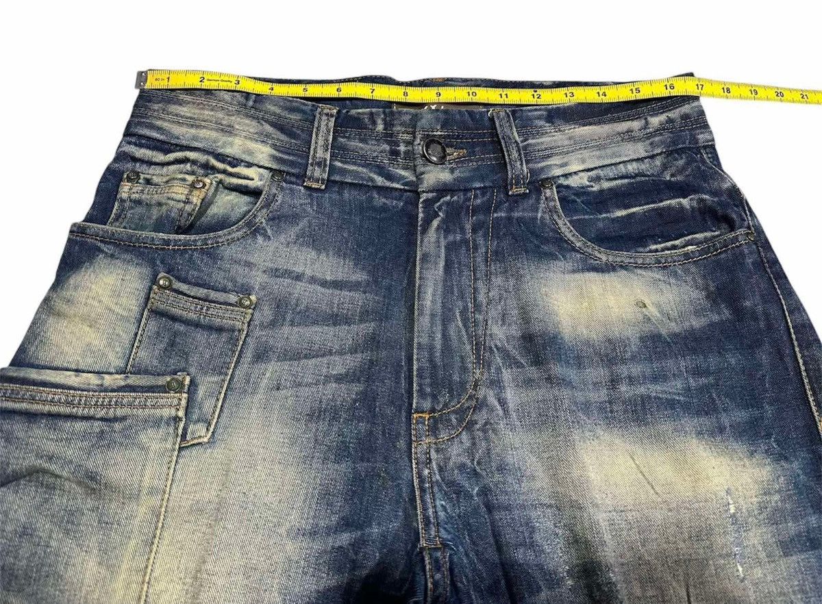 Designer × John Galliano 🔥Y2K Archived Galliano Gimmick Pocket Distressed Denim Size US 34 / EU 50 - 22 Thumbnail