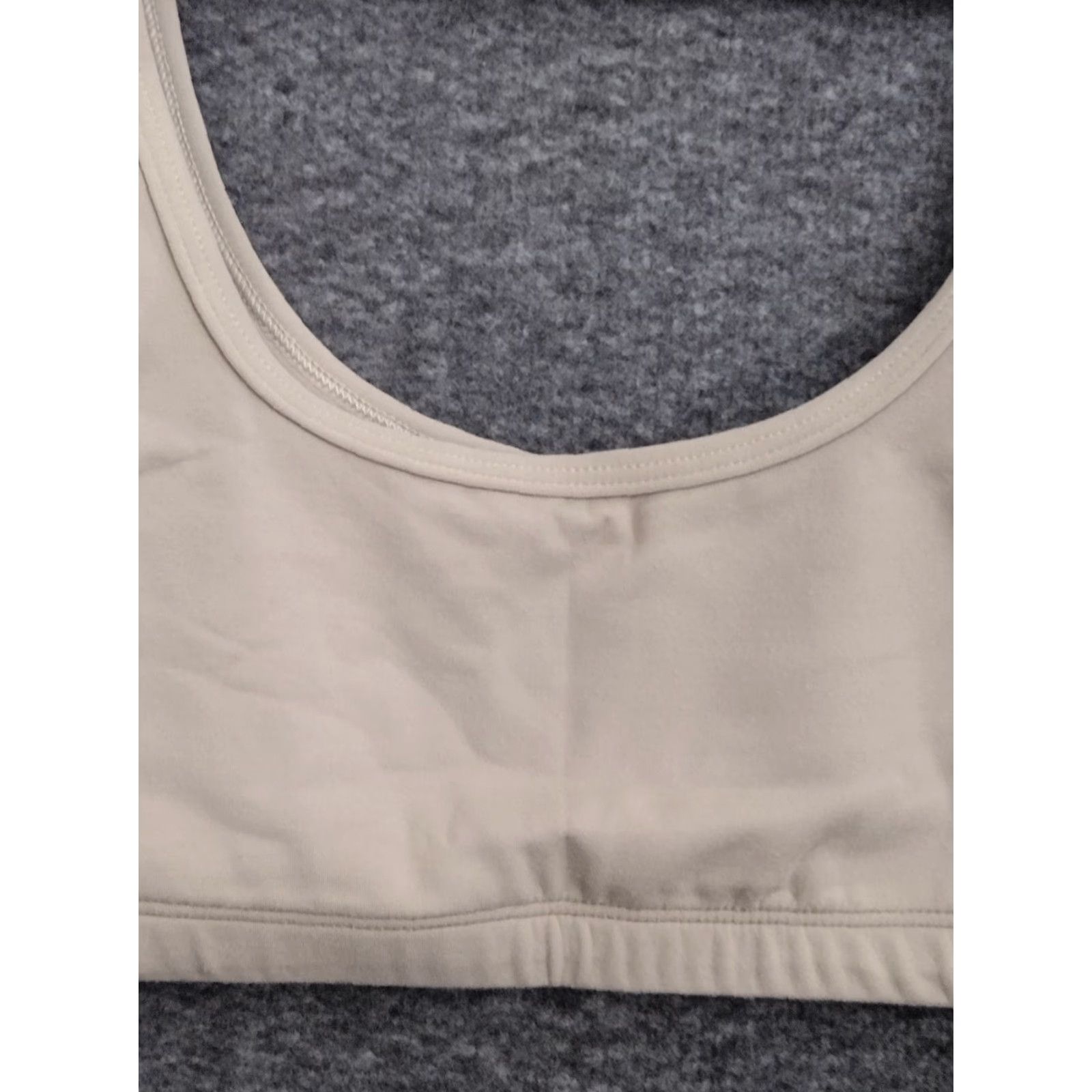 Vintage TnAction Women's Mini Sports Bra Beige S Shaped Strap Lightweight Wireless Full Cup Medium Support Activewear Shirt Women? Size ONE SIZE - 3 Thumbnail