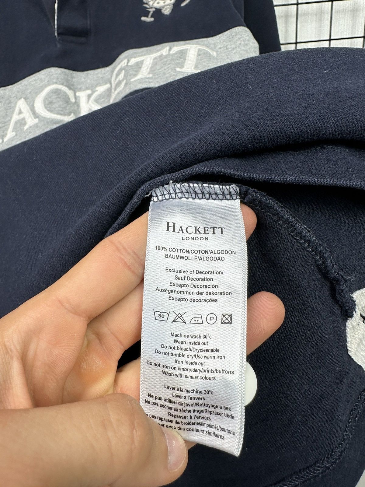 Hackett × Vintage Vintage Hackett London Snow polo team jersey #3 Men L Navy Size US L / EU 52-54 / 3 - 11 Thumbnail