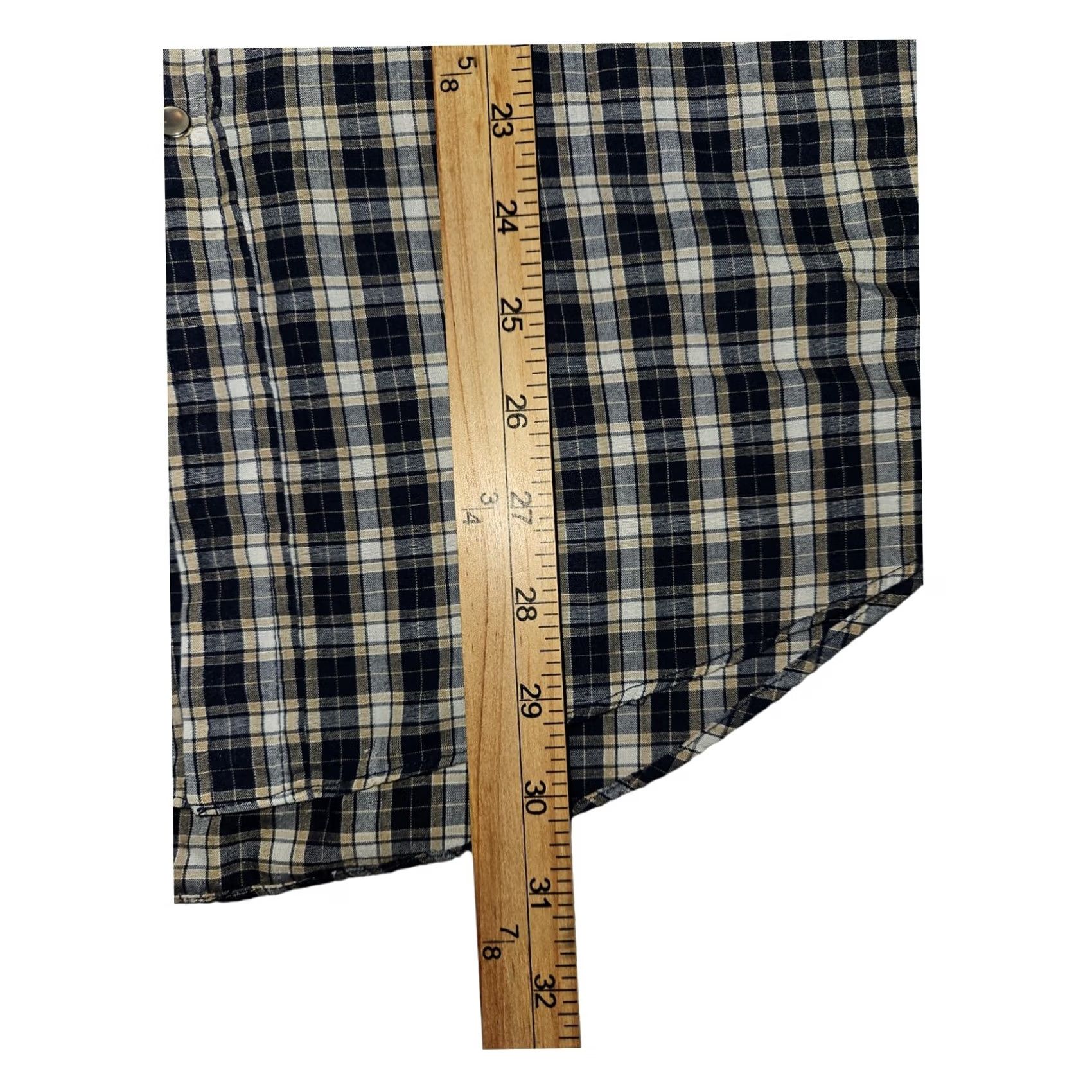 Vintage VINTAGE Plains Pearl Snap Shirt Long Sleeve Men's Medium Blue Check Western Size US M / EU 48-50 / 2 - 4 Thumbnail
