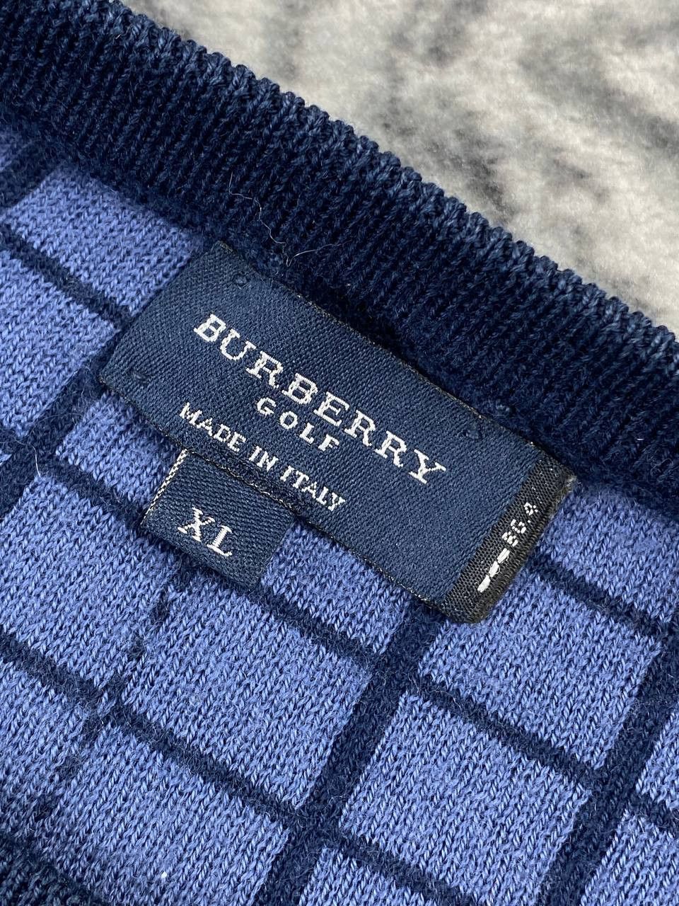 Burberry Burberry Golf Knit Wool Sweater Men Size XL Blue Size US XL / EU 56 / 4 - 7 Thumbnail