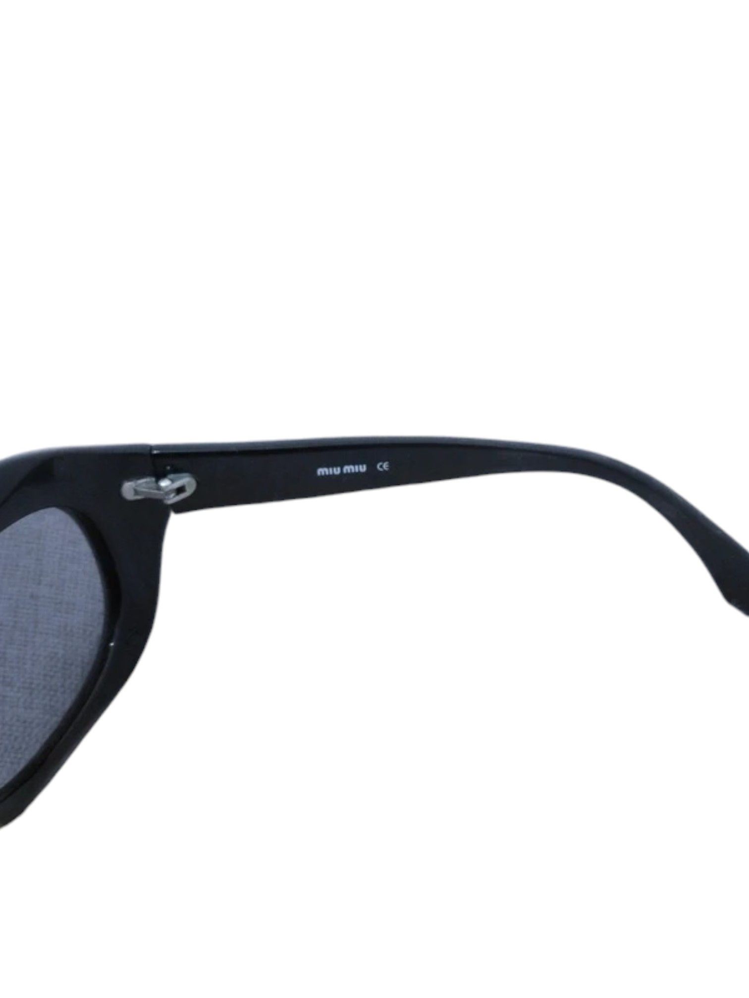 Miu Miu Miu Miu SMU06C 1AB-1A Black Oval Sunglasses Size ONE SIZE - 6 Thumbnail