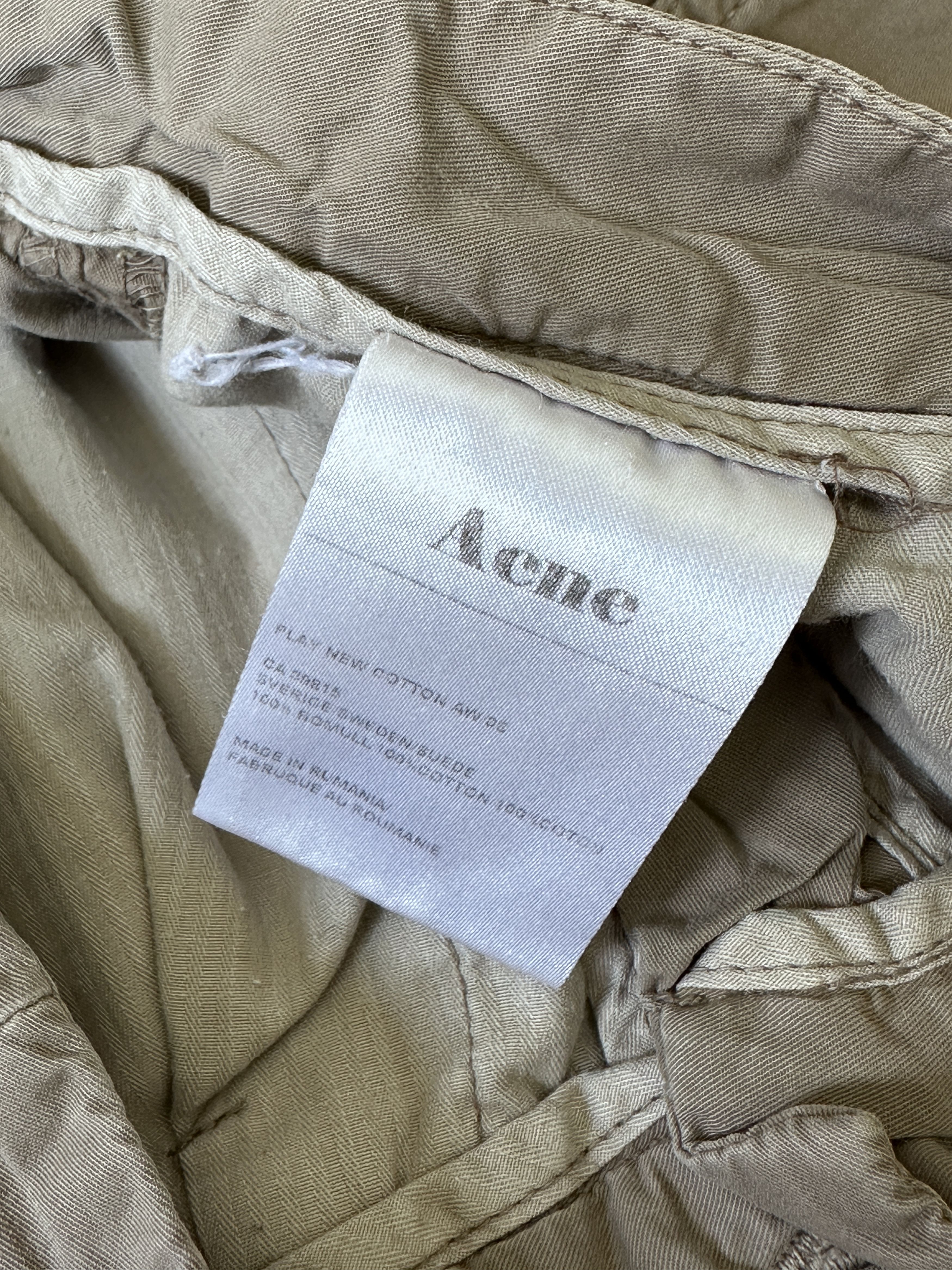 Acne Studios AW08 Khaki Pleated Trouser Pant - Small Size 28" / US 6 / IT 42 - 3 Thumbnail