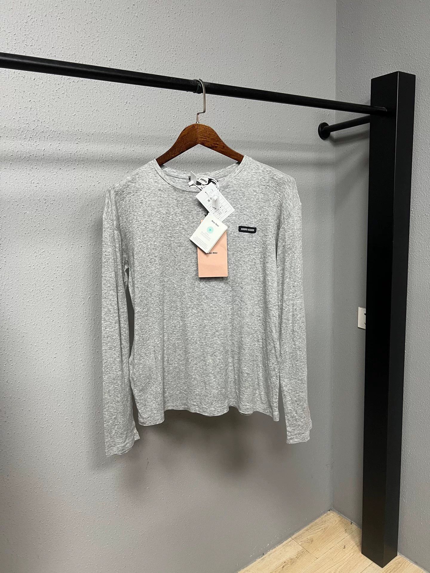 Miu Miu Miumiu Gray Long Sleeve Top Size M / US 6-8 / IT 42-44 - 1 Thumbnail