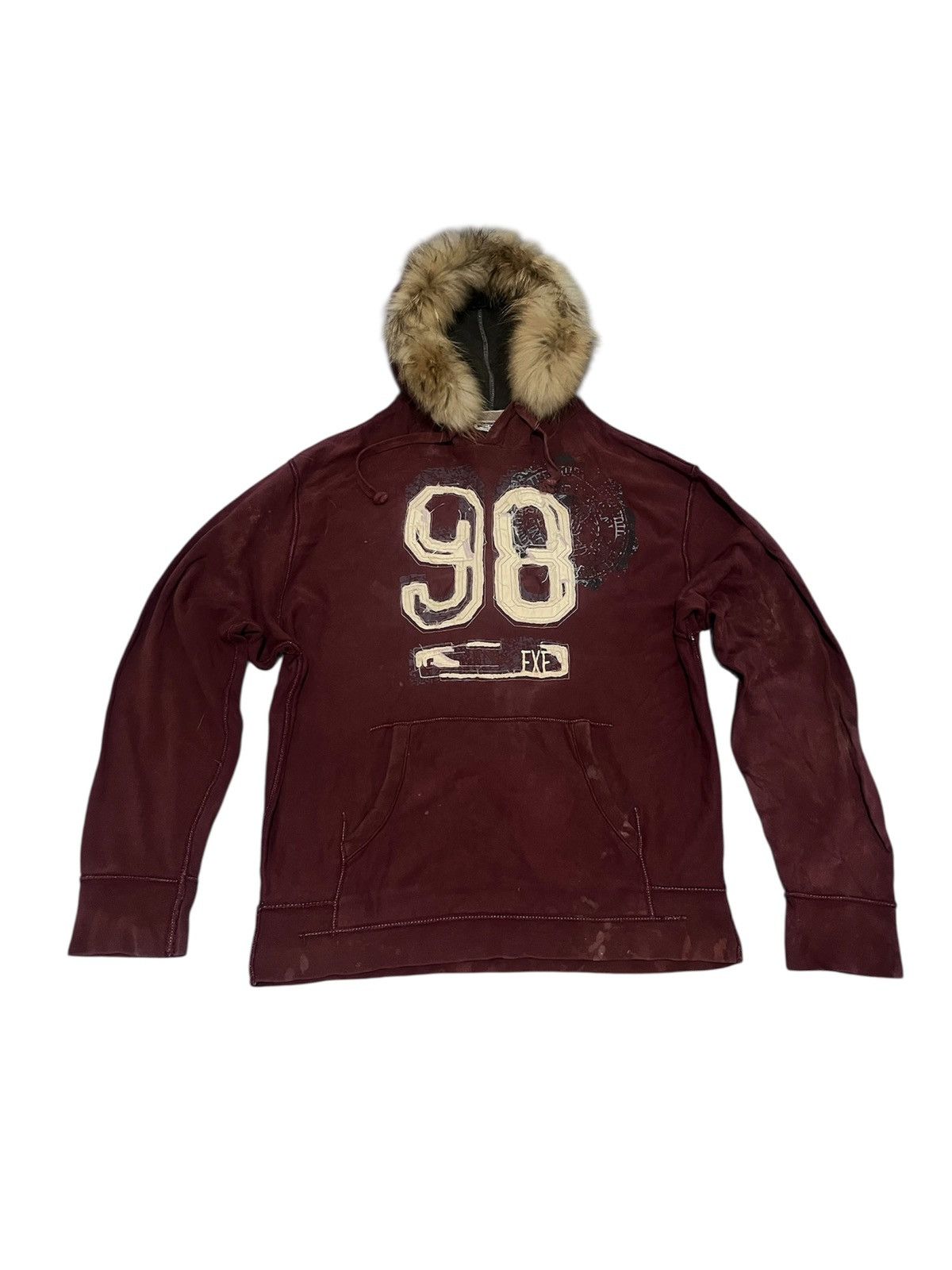 Isamu Katayama Backlash Y2K Cyber Ecko Unltd Fur Hoodie Maroon Washed Size US XL / EU 56 / 4 - 1 Thumbnail