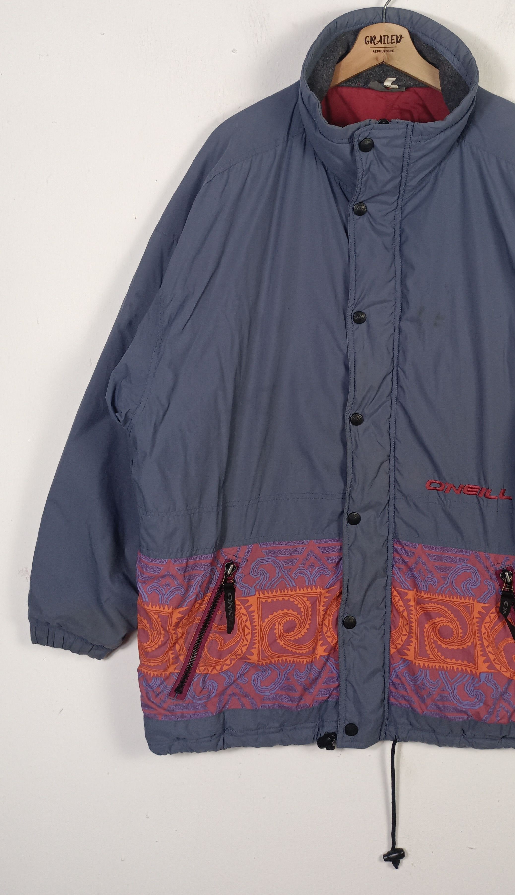 O'Neill × Vintage 90s🔥 Vintage Oneill Art PullOver Jacket Size US XL / EU 56 / 4 - 4 Thumbnail