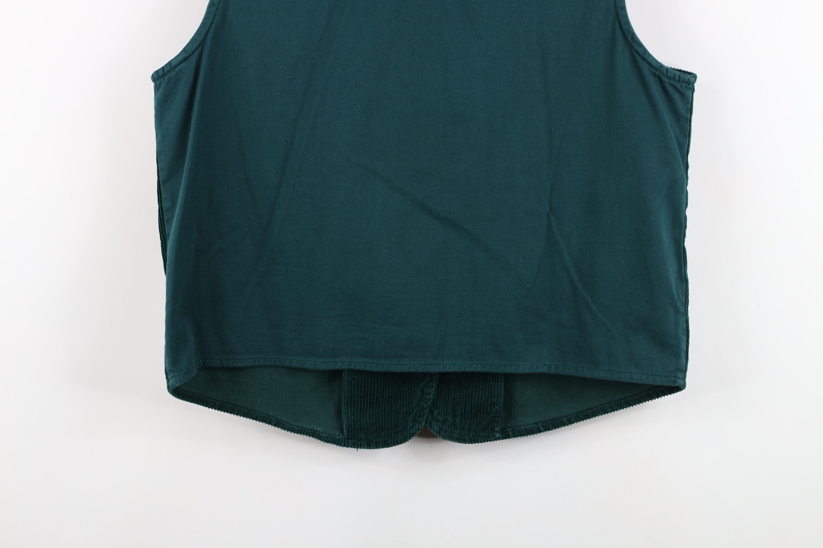 Vintage Vintage 90s Streetwear Corduroy Button Vest Jacket Green Size S / US 4 / IT 40 - 14 Thumbnail