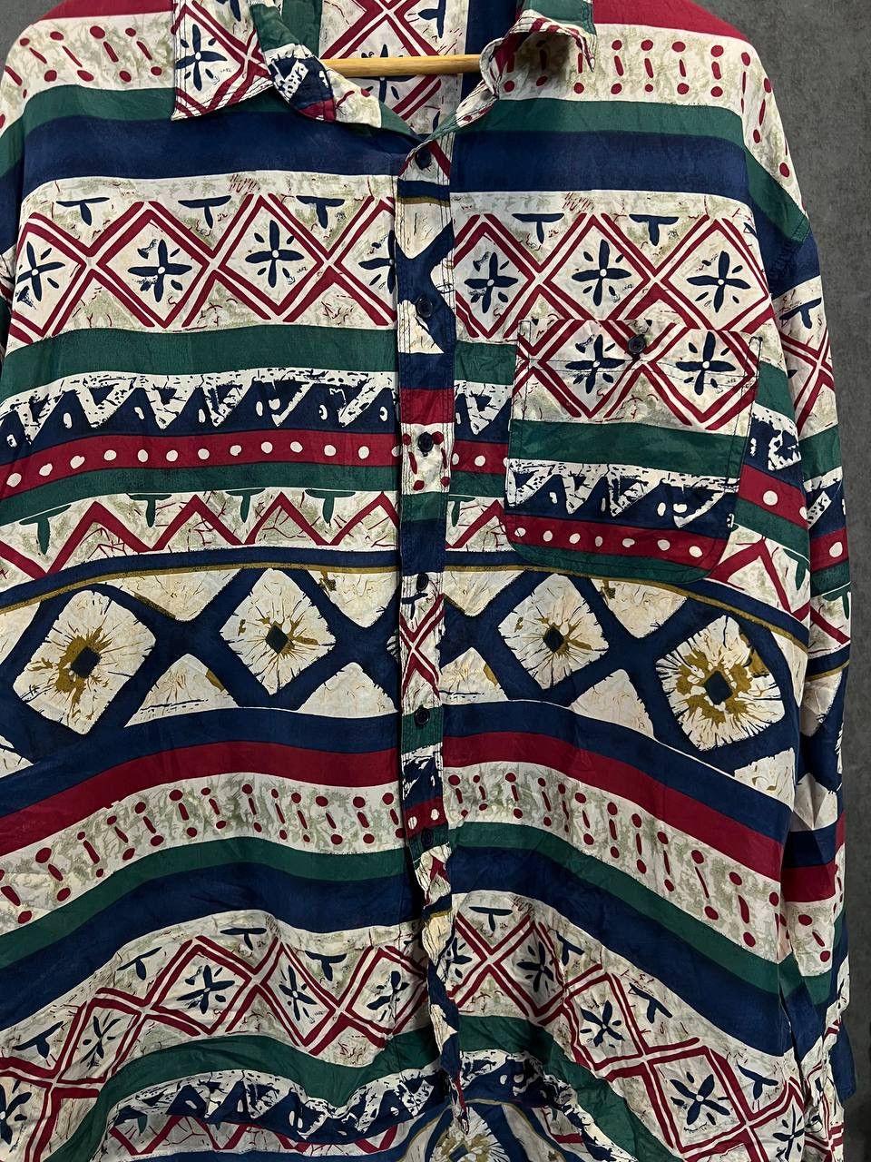 Vintage Art vintage crazy silk shirt Size US XL / EU 56 / 4 - 3 Thumbnail