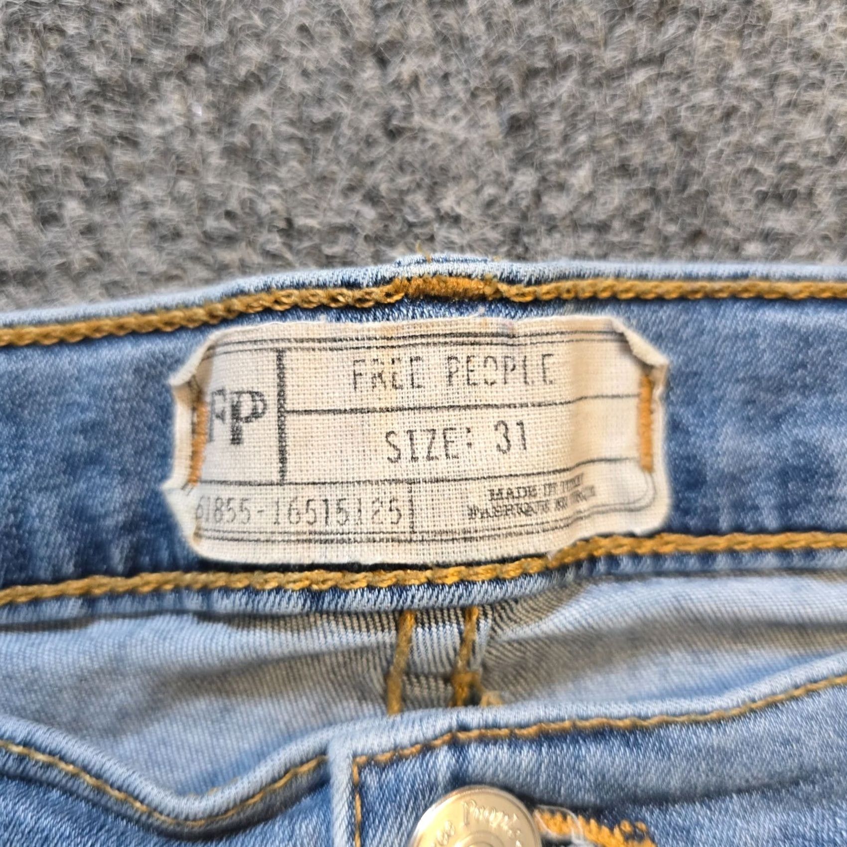 Free People Free People Jeans Womens 31 Blue Lightwash Distressed Skinny Stretch Casual Regular Denim Women Jeans Bohemian Style Size 24" / US 00 / IT 34 - 4 Thumbnail