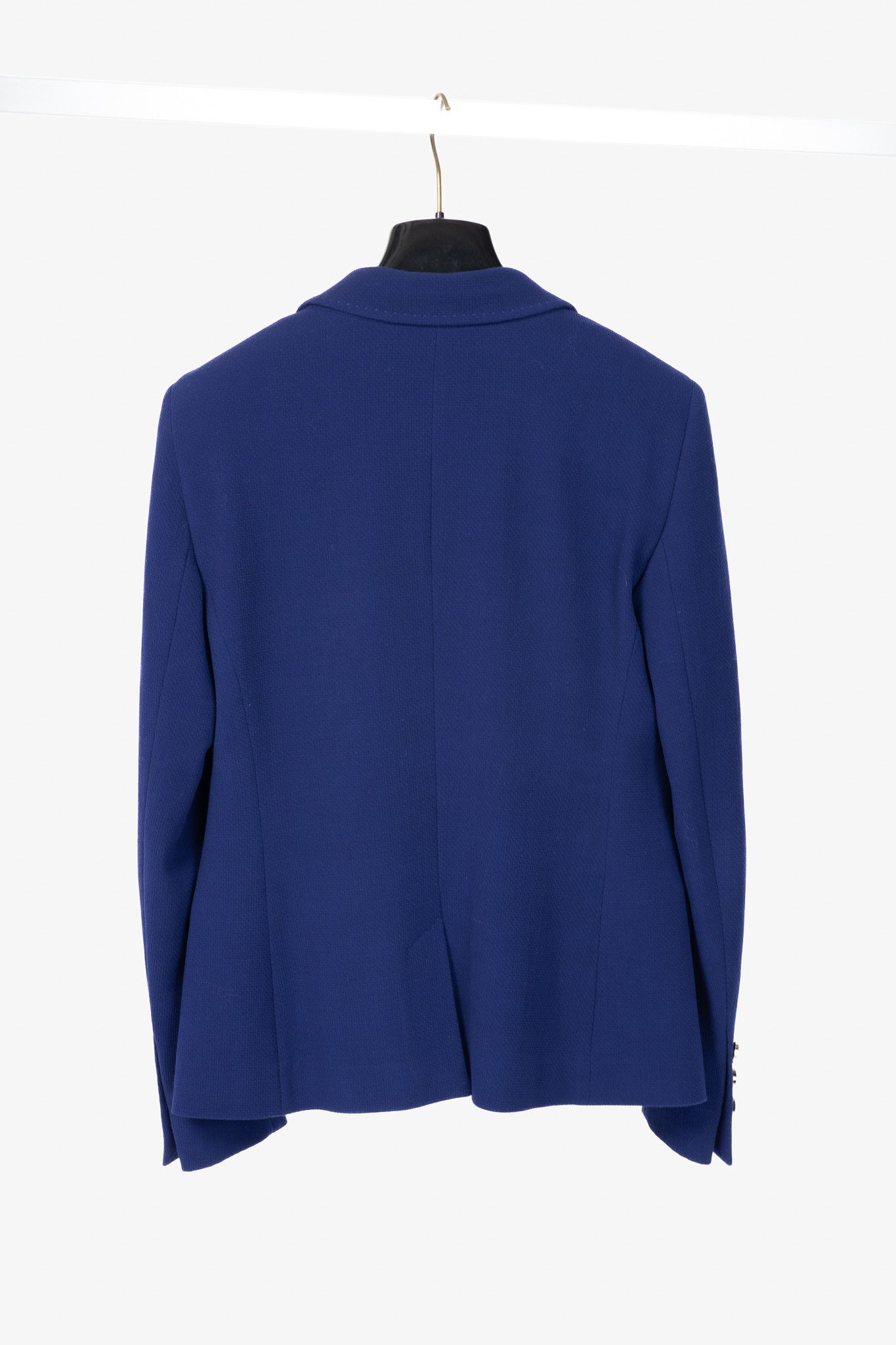 Escada Escada Brikena Ink Wool-Pique Blazer Size S / US 4 / IT 40 - 2 Thumbnail