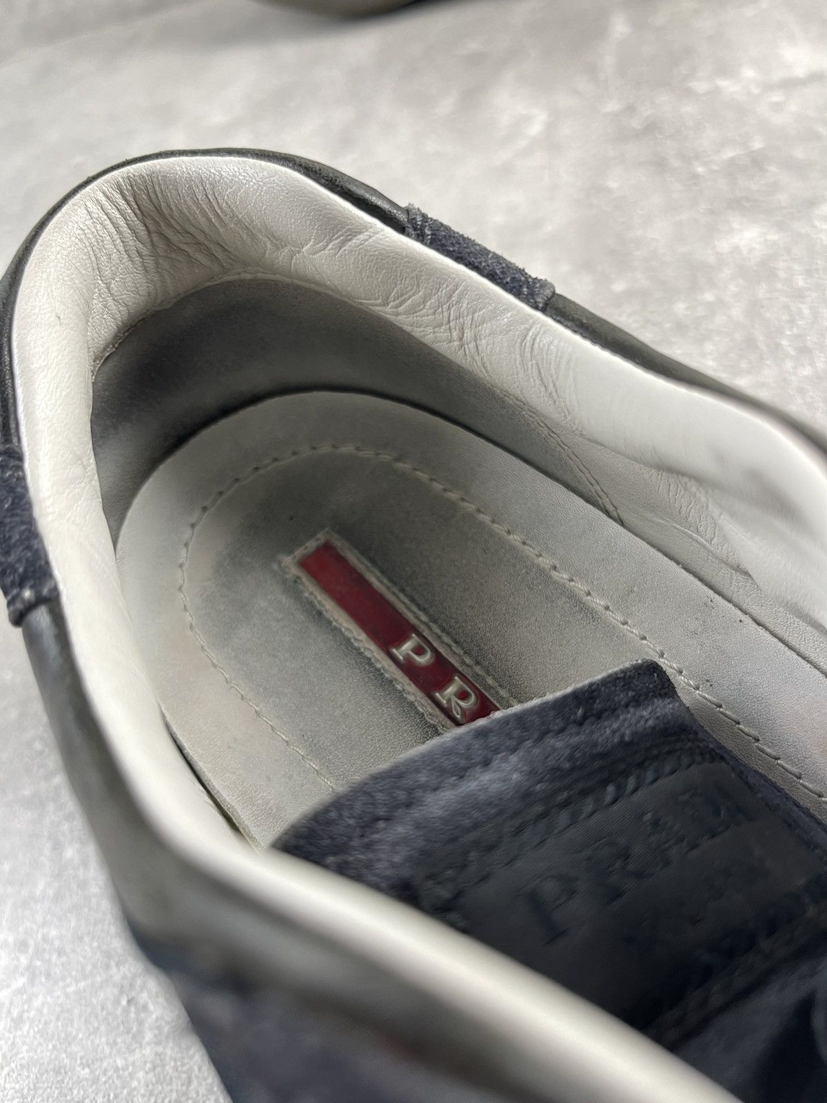 Prada × Vintage Prada Vintage Suede/Leather Navy Sneakers Shoes Size US 8.5 / EU 41-42 - 10 Thumbnail
