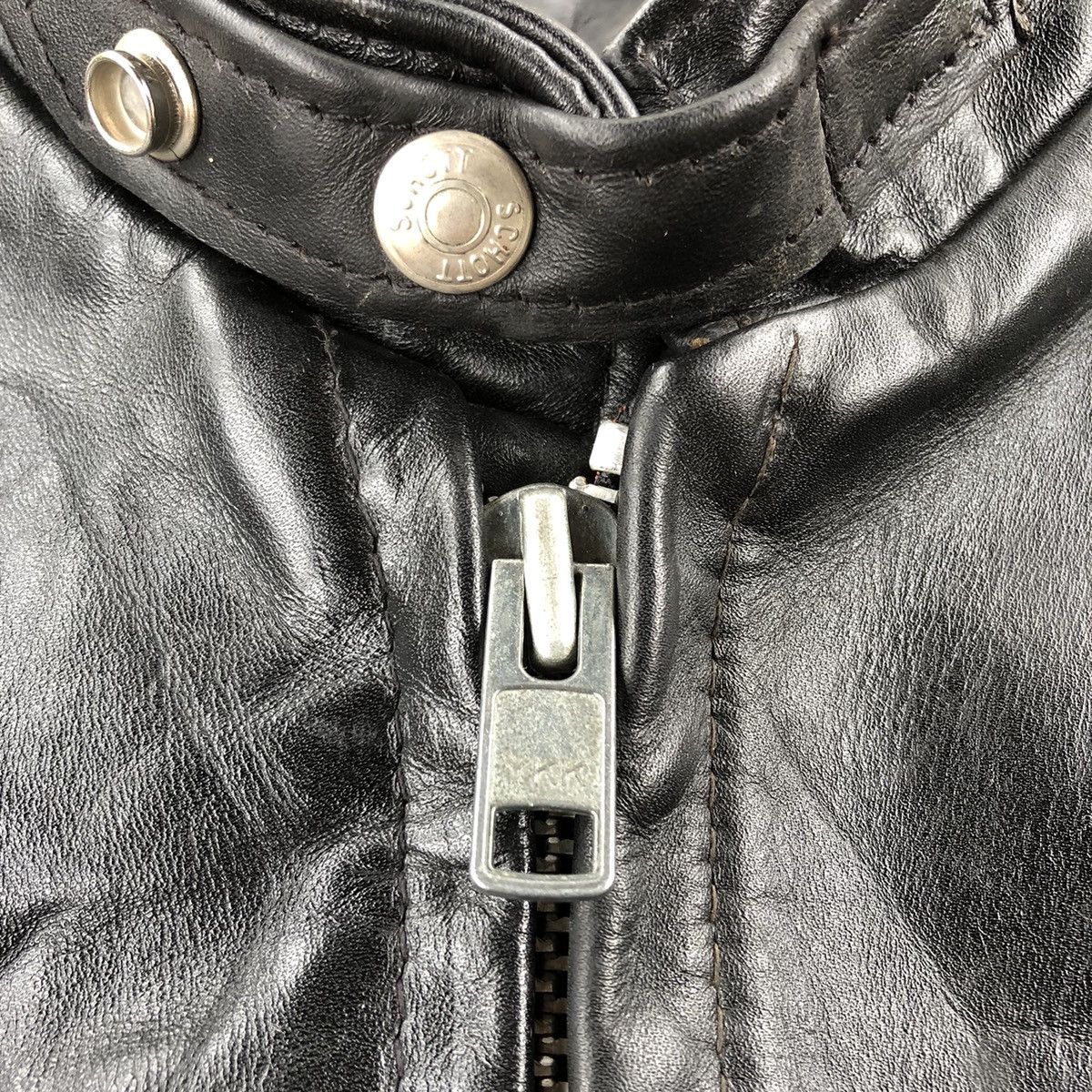 Schott Vintage Schott Leather Jacket Made In USA Size US L / EU 52-54 / 3 - 10 Thumbnail