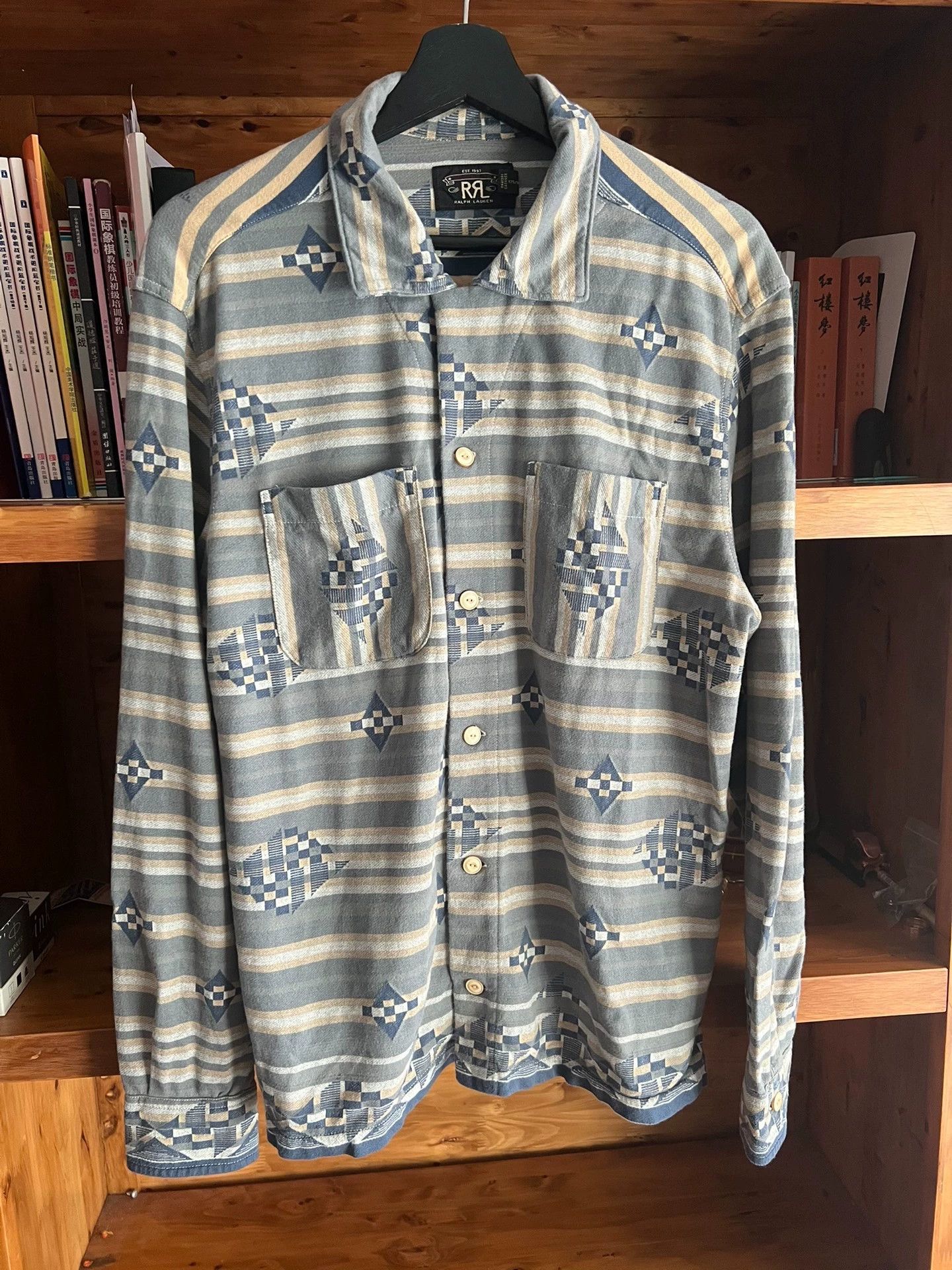 RRL Ralph Lauren RRL Double RL India Jacquard Camping L/S Shirt M Like New Size US M / EU 48-50 / 2 - 2 Thumbnail