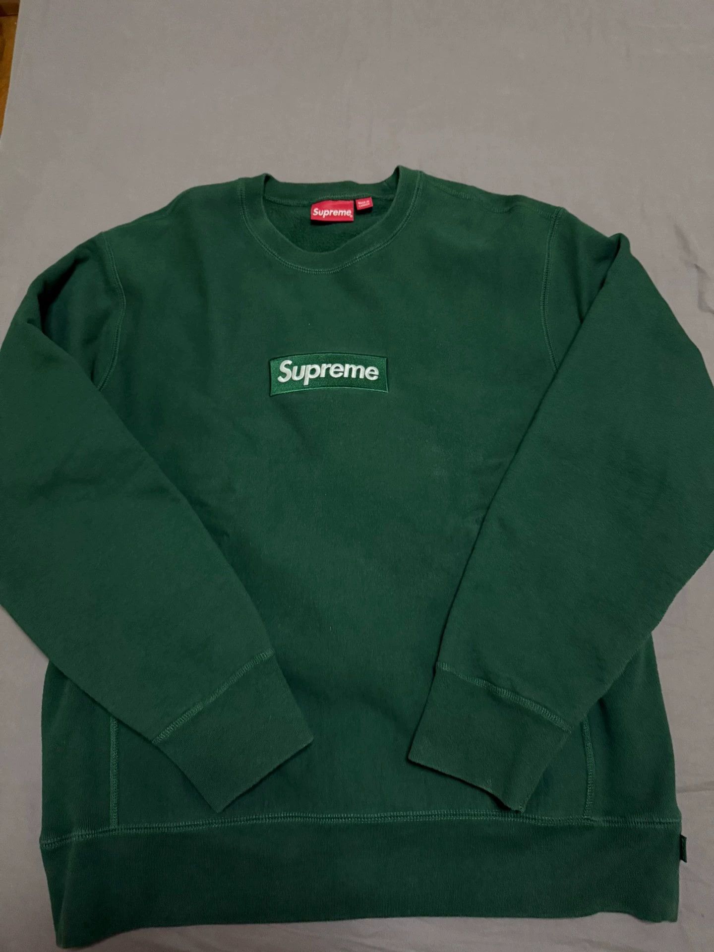 Superdry Supreme FW18 Dark Green Box Logo Crewneck Size US XL / EU 56 / 4 - 1 Thumbnail