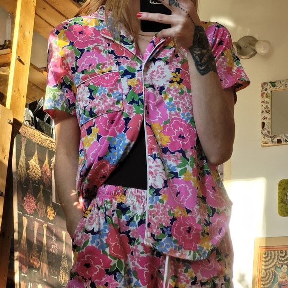 Kate Spade Kate Spade Pink/Blue BLOOMING FLORALS SHORTS Pajama Set - M Size ONE SIZE - 10 Thumbnail