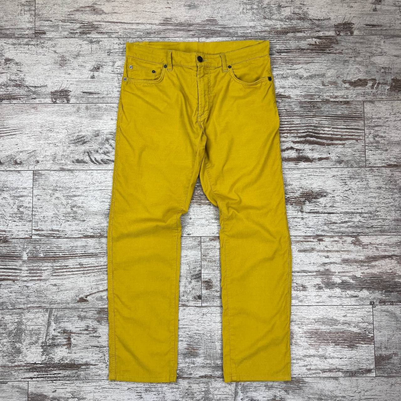 Salvatore Ferragamo Salvatore Ferragamo Сorduroy Yellow Pants Size US 32 / EU 48 - 1 Thumbnail