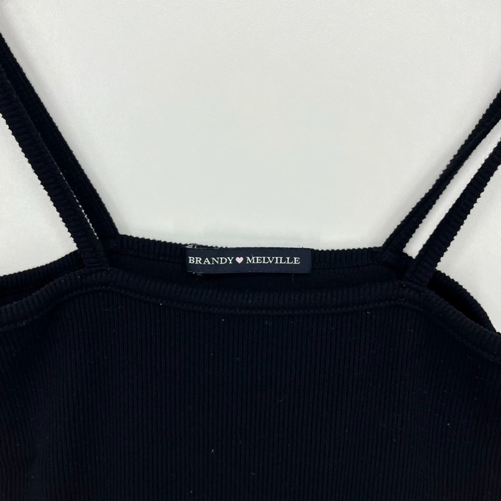 Brandy Melville Brandy Melville Tank Adult S Black Cotton Bodysuit Top Sleeveless Square Neck Spaghetti Strap Tank Women Shirt Basic Size S / US 4 / IT 40 - 4 Thumbnail