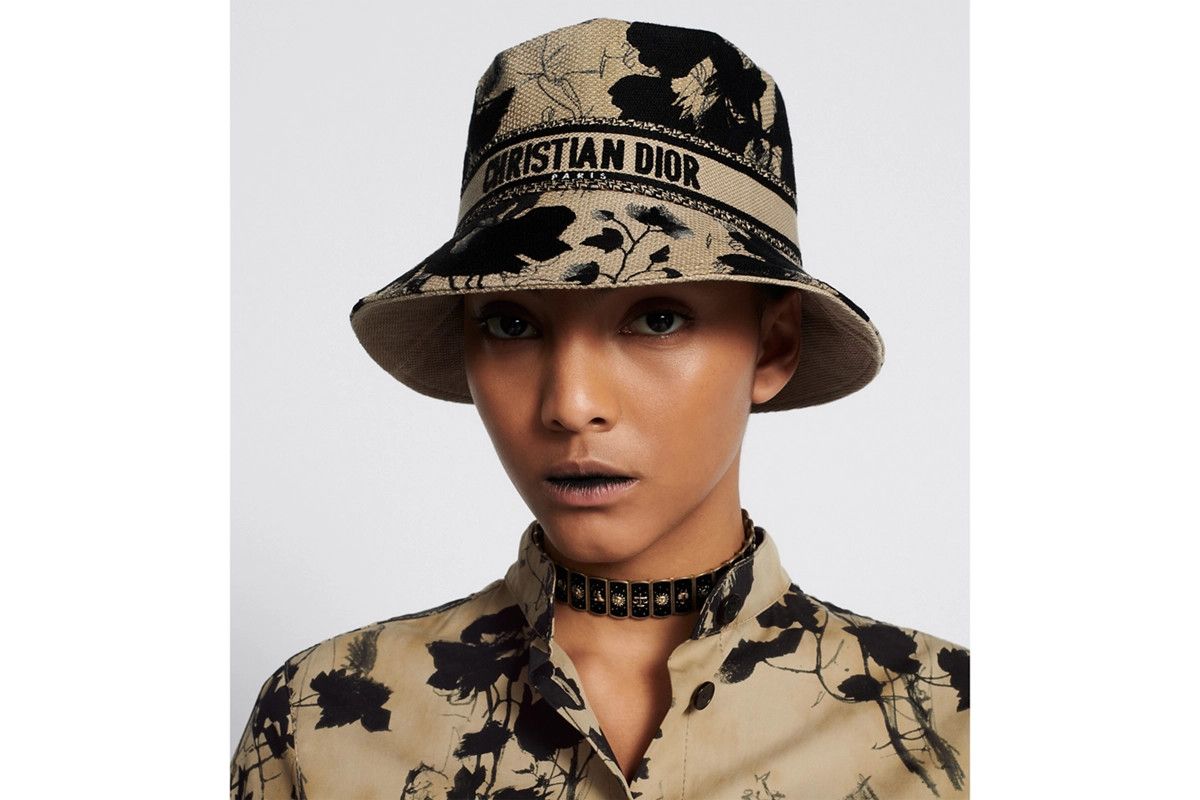 Dior o1bcso1str0226 Size:OS/Small Brim Bucket Hat in Beige/Black Size ONE SIZE - 6 Thumbnail