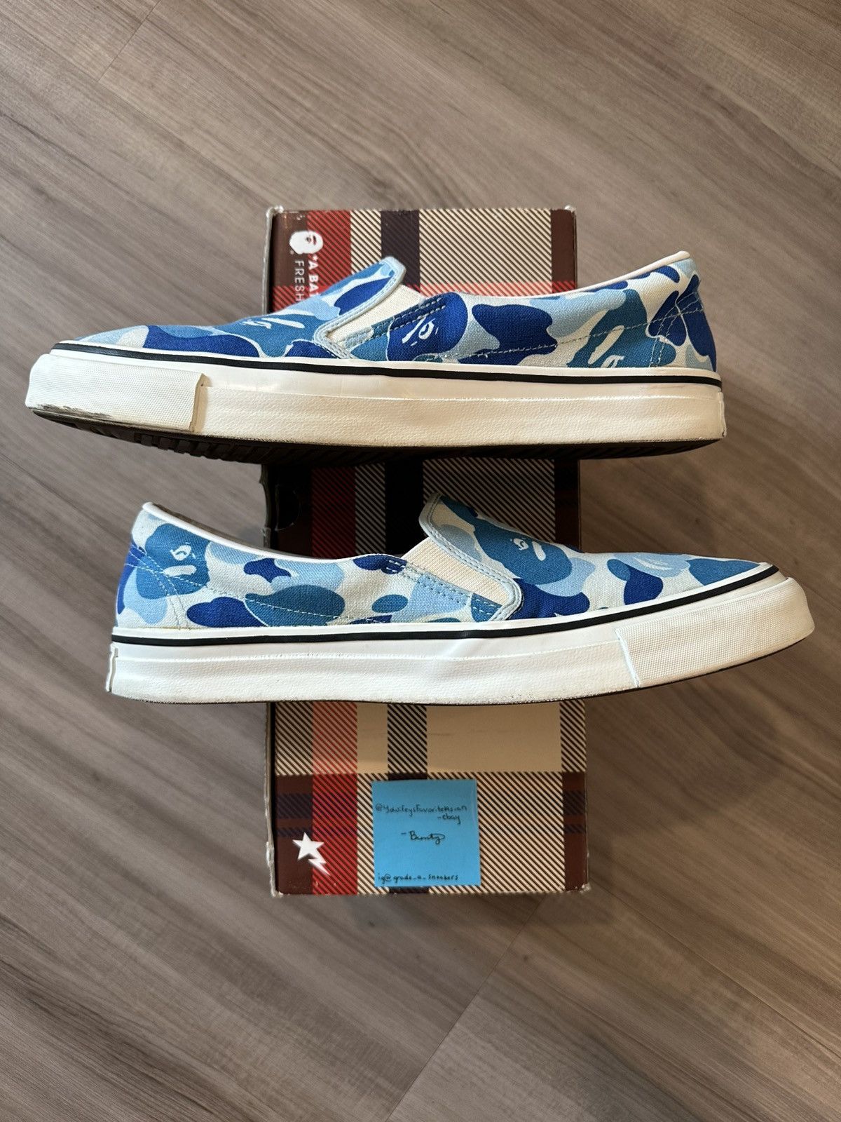 Bape Bape Yank Sta ABC Camo (Blue) Size 9.5 Size US 9.5 / EU 42-43 - 4 Thumbnail