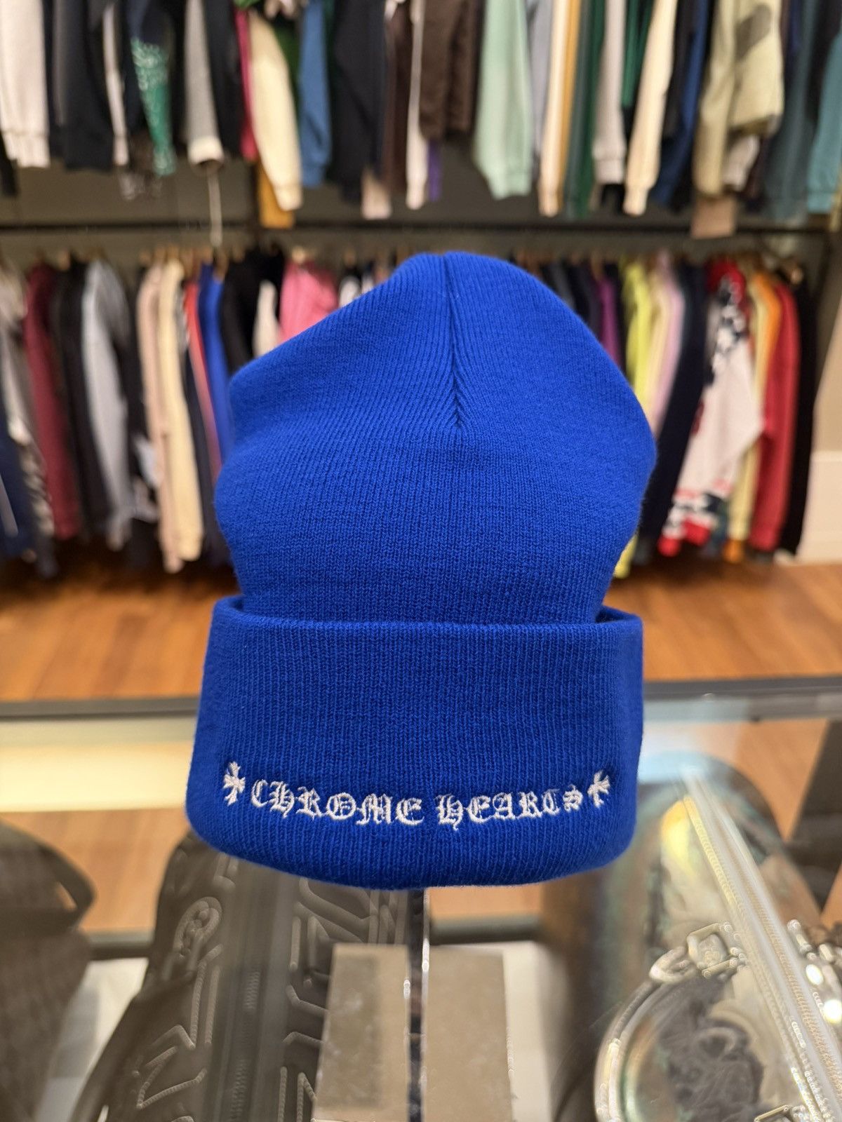 Chrome Hearts Chrome Hearts CH Embroidered Beanie - Blue Size ONE SIZE - 3 Thumbnail