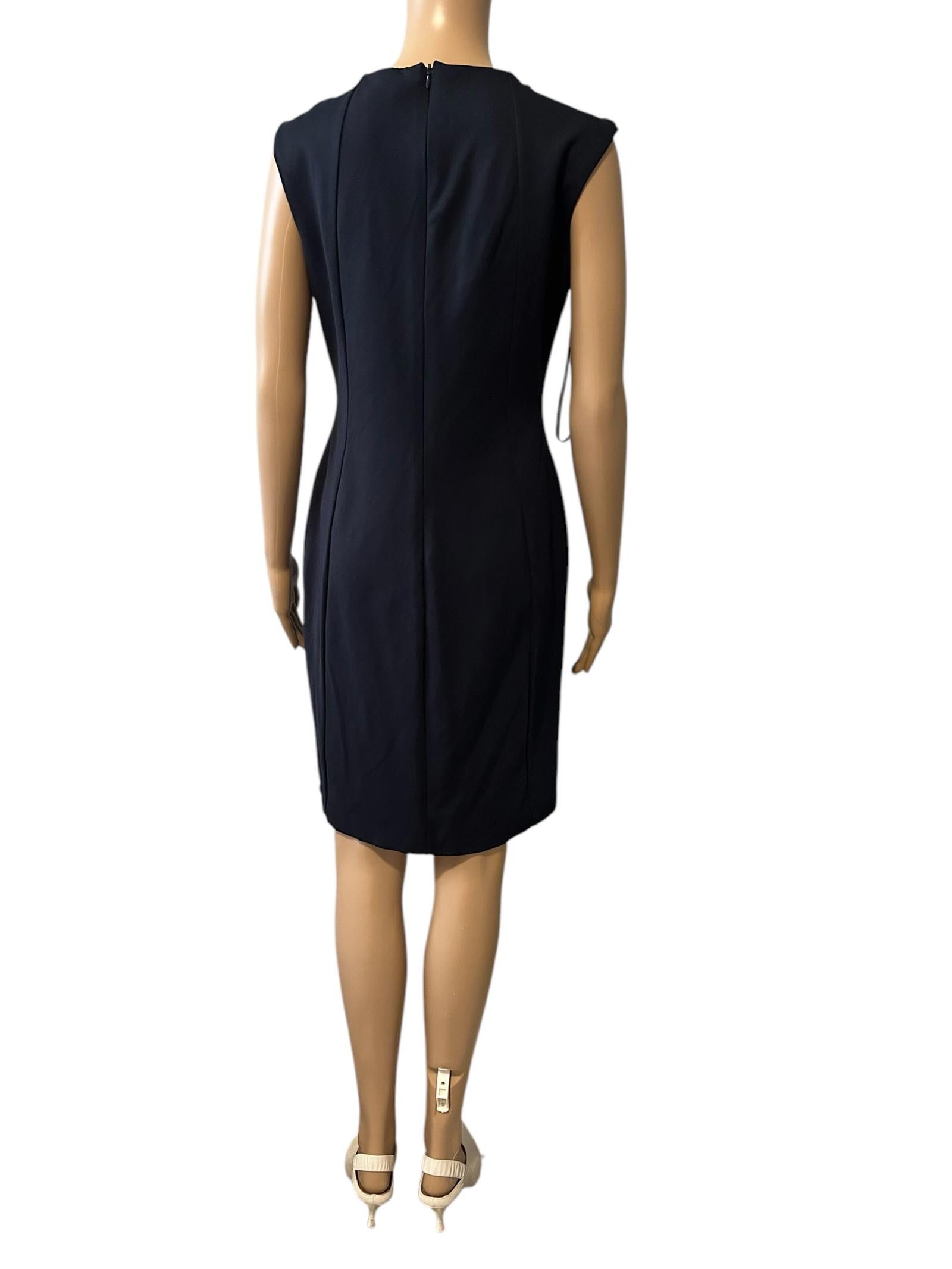 Calvin Klein Elegant Black Dress with Pearl Accents Size M / US 6-8 / IT 42-44 - 4 Thumbnail